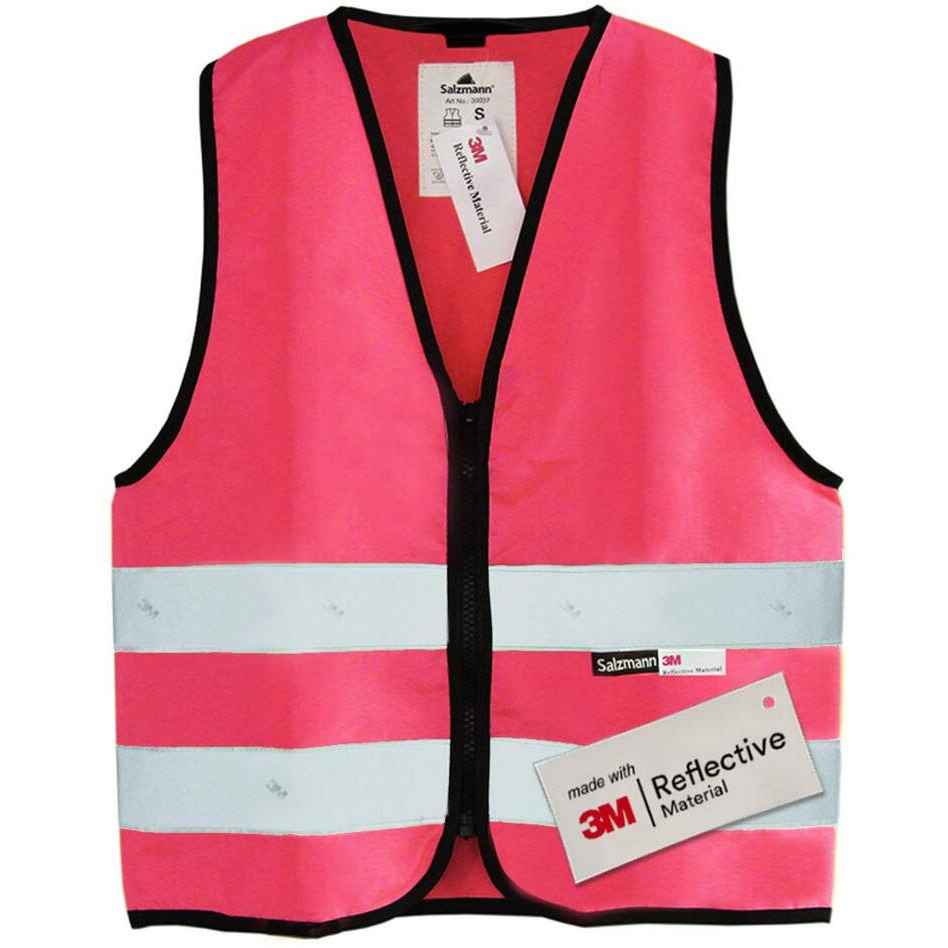 Salzmann 3M Childrens High Visibility Vest - Reflective Safety Vest With Zipper - Made With 3M Reflective Material