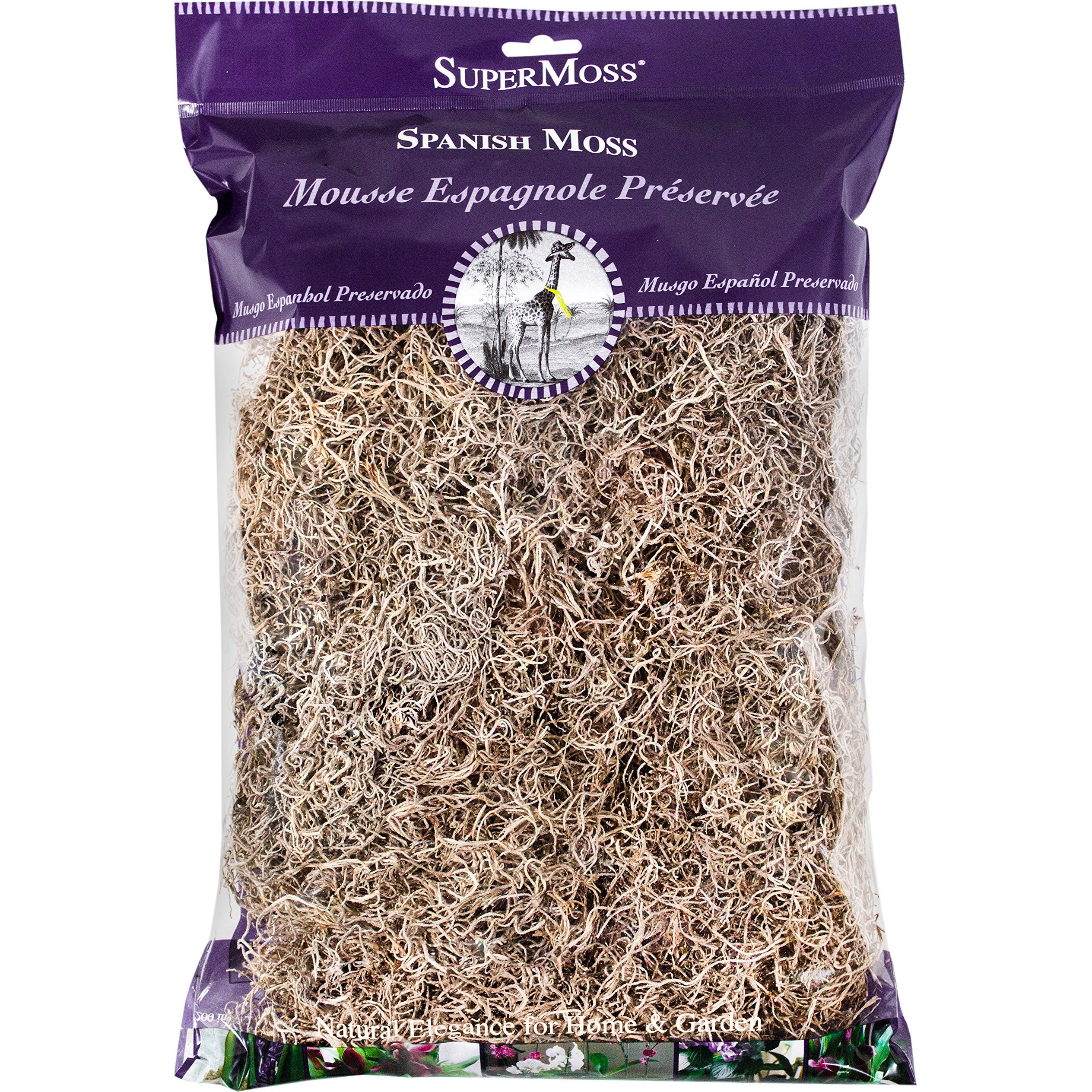 Supermoss (26911) Spanish Moss Dried  Natural  8 Ounces
