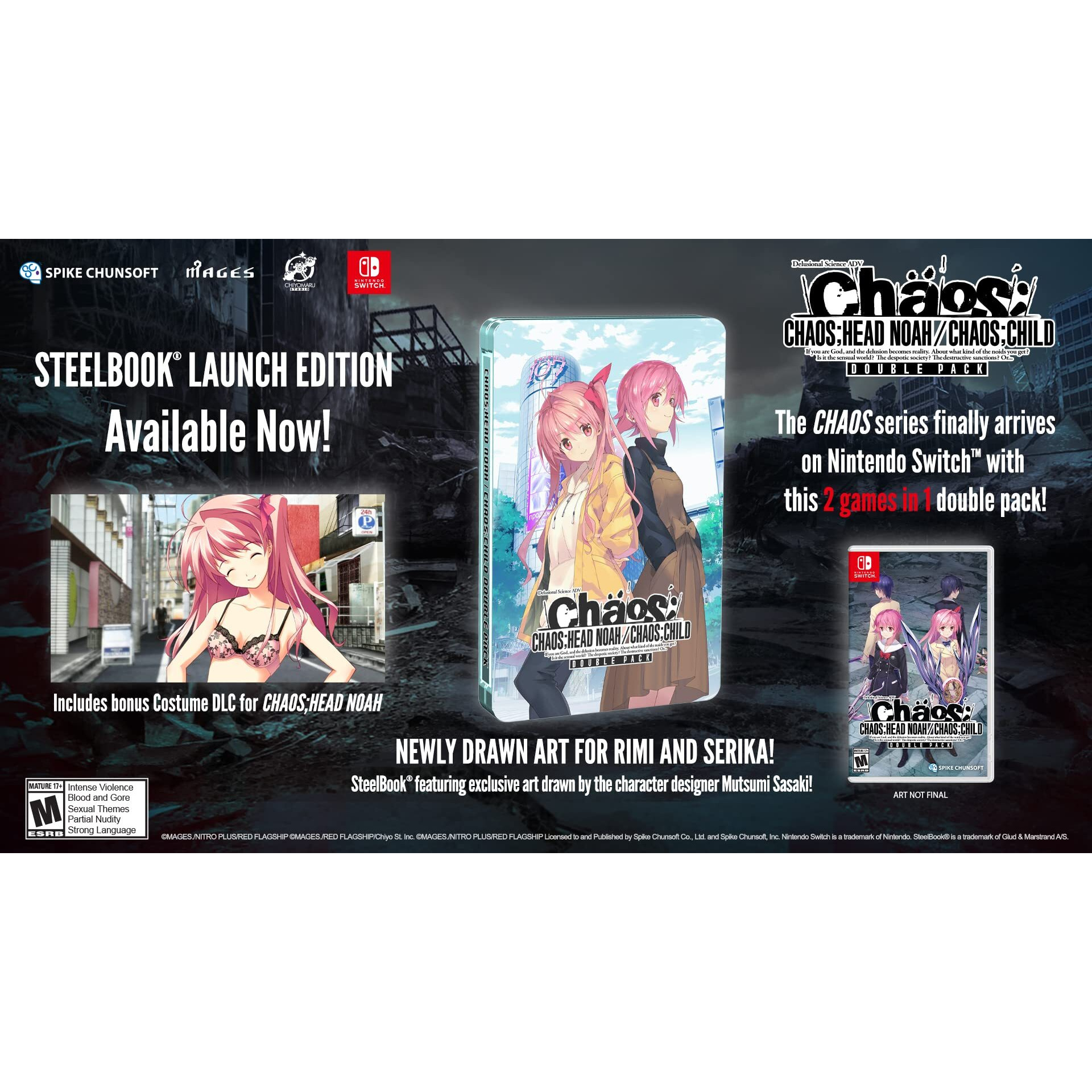 ChaosHead Noah / ChaosChild Double Pack-Steelbook Launch Edition For Nintendo Switch