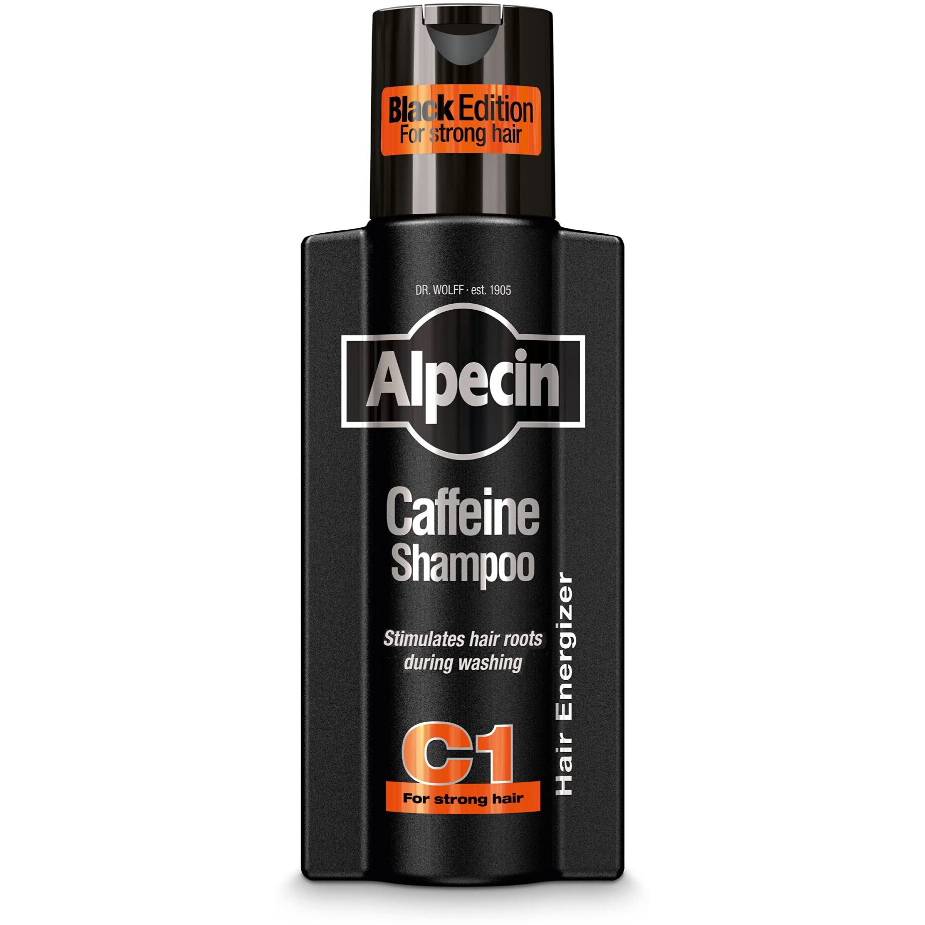 Alpecin Caffeine Shampoo C1 Black Edition With Bold Fragrance 8.45 Oz I Hair Performance Enhancer Promotes Natural Hair Growth And Thickness I Energizes Scalp