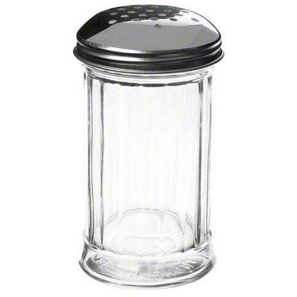 American Metalcraft  Inc. American Metalcraft Gla312 Glass 12 Oz Cheese Shaker With Stainless Steel Lid