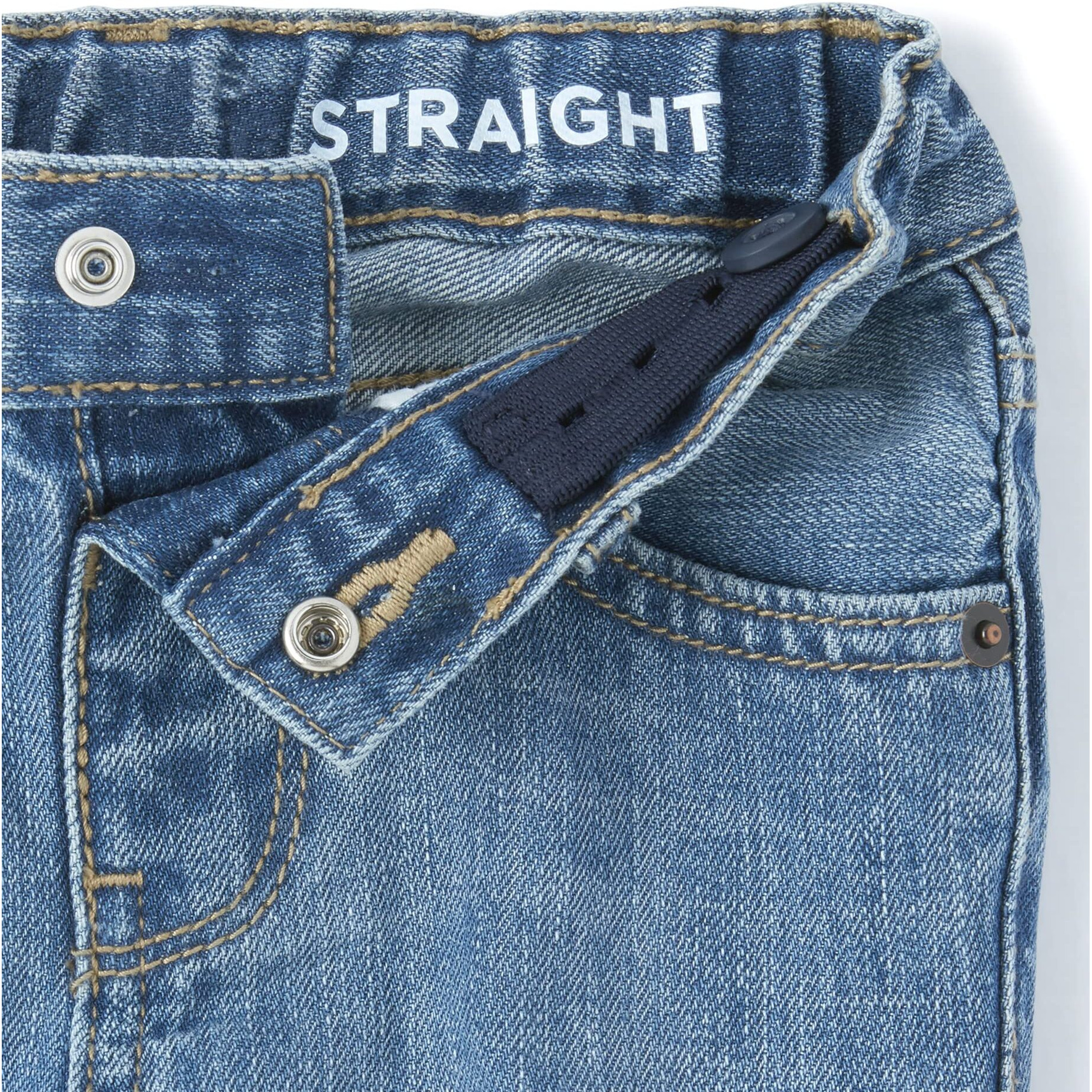 The Children's Place Baby Boys And Toddler Basic Straight Leg Jeans  Carbon Wash/Dk Juptier 2 Pack  3T Us