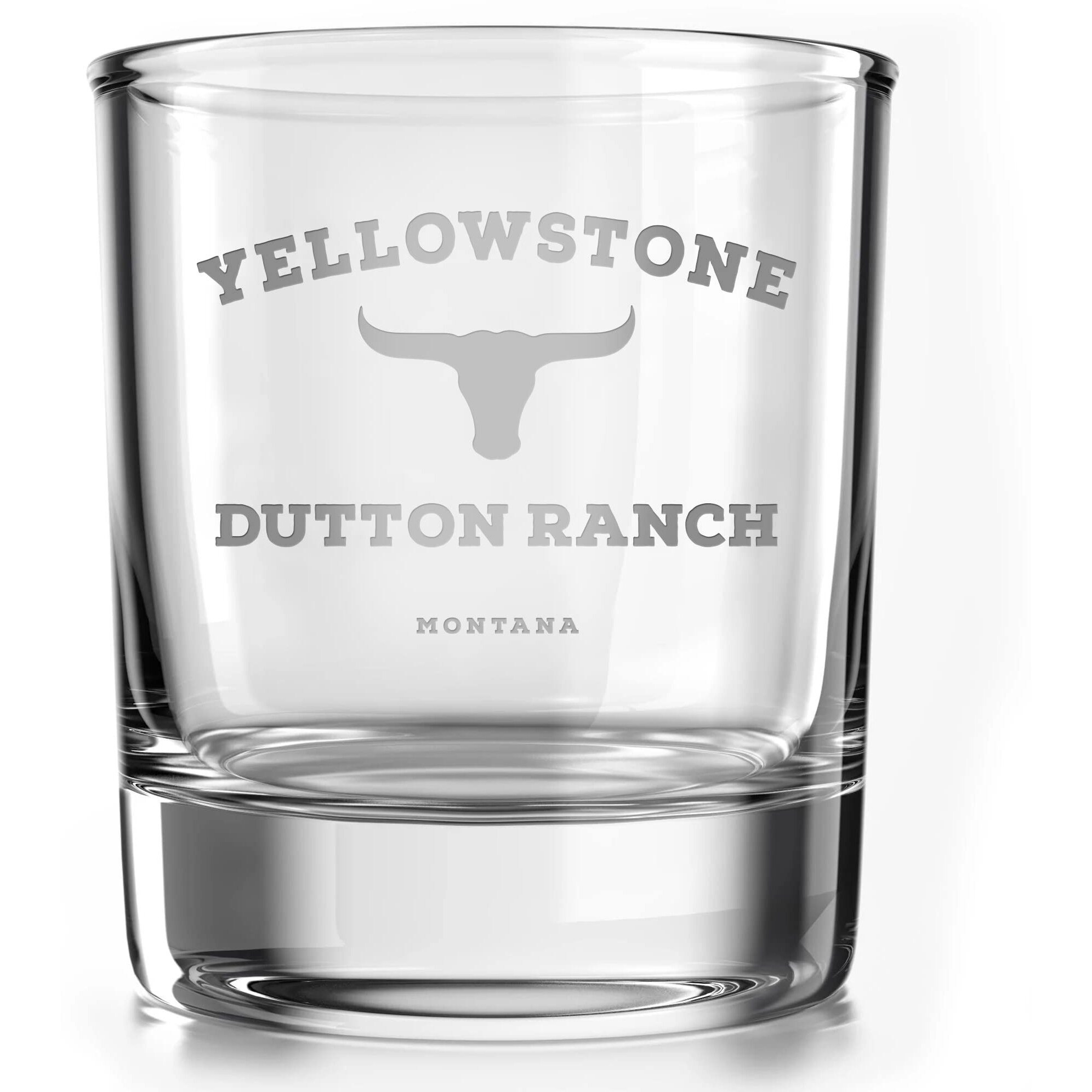 Yellowstone Dutton Ranch 10 Ounce Old Fashioned Whiskey Rocks Glass