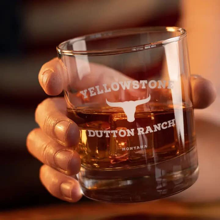 Yellowstone Dutton Ranch 10 Ounce Old Fashioned Whiskey Rocks Glass