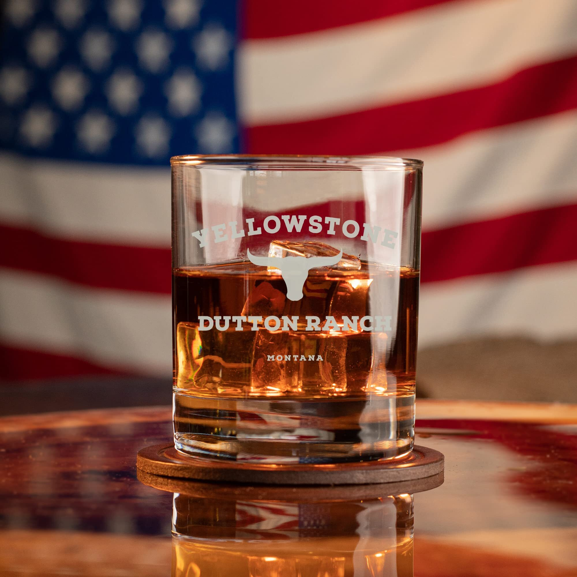 Yellowstone Dutton Ranch 10 Ounce Old Fashioned Whiskey Rocks Glass