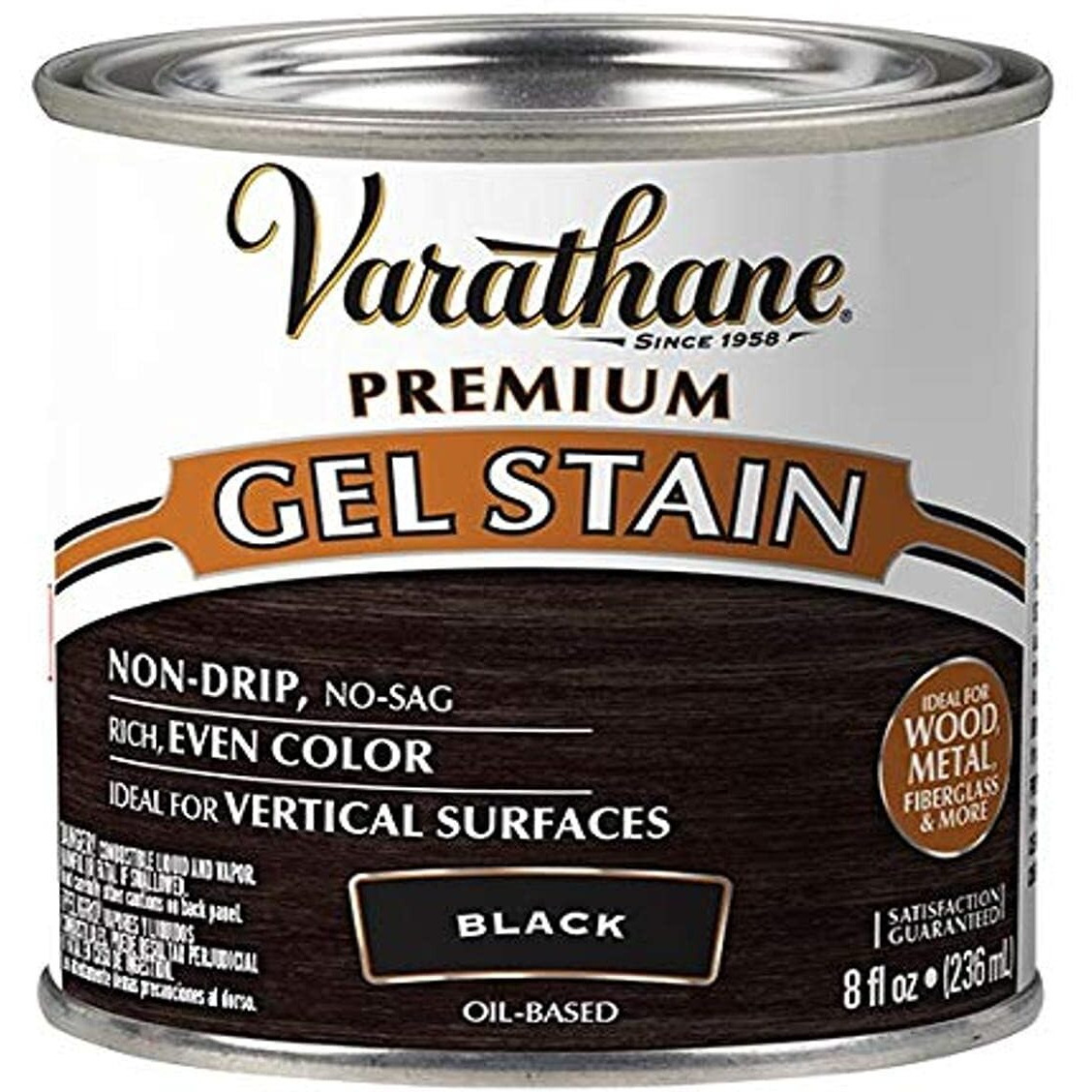 Varathane 358322 Premium Gel Stain  Half Pint  Black