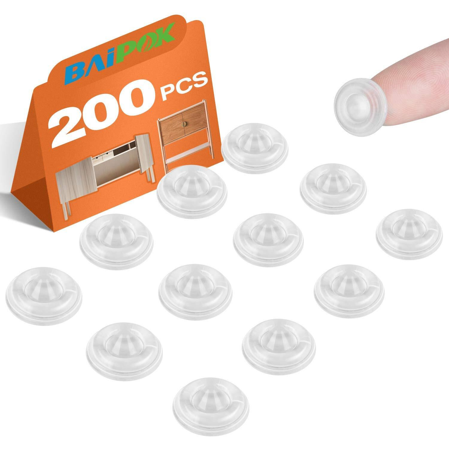 Cabinet Bumpers 200 Pcs Rubber Bumpers  Circular Dots Shaped Self Adhesive Bumper Pads  Sound Dampening Clear Cabinet Door Bumpers  Cabinet Stoppers For Drawer  Picture Frames  Cutting Boards