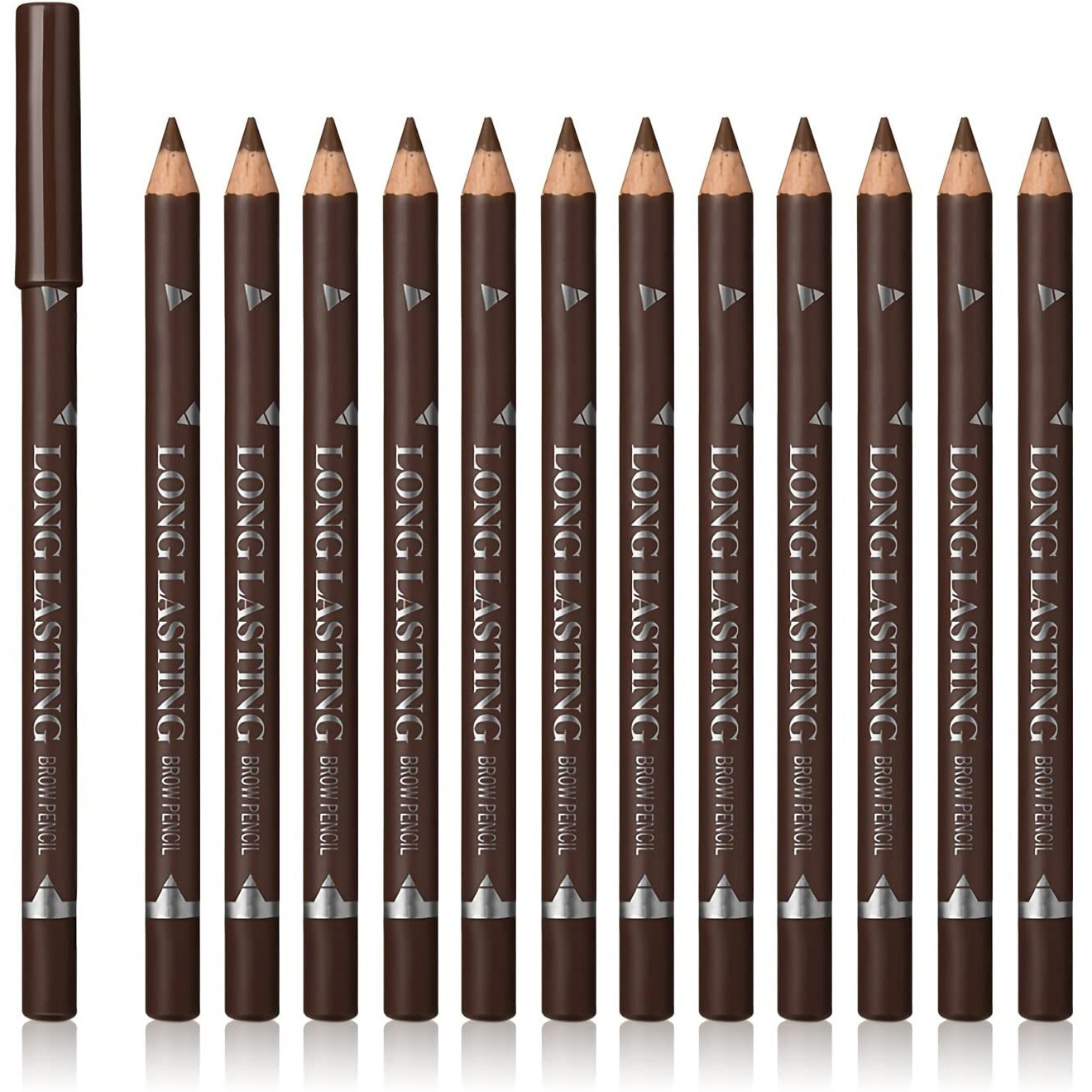 Sumeitang 12 Pcs Brown Eyebrow Pencil Eyeliner Set  Waterproof Eye Brow Pencil  Easy To Color  Long Lasting Eye Liner Gel Pen  Women Professional Eye-Makeup Pencil