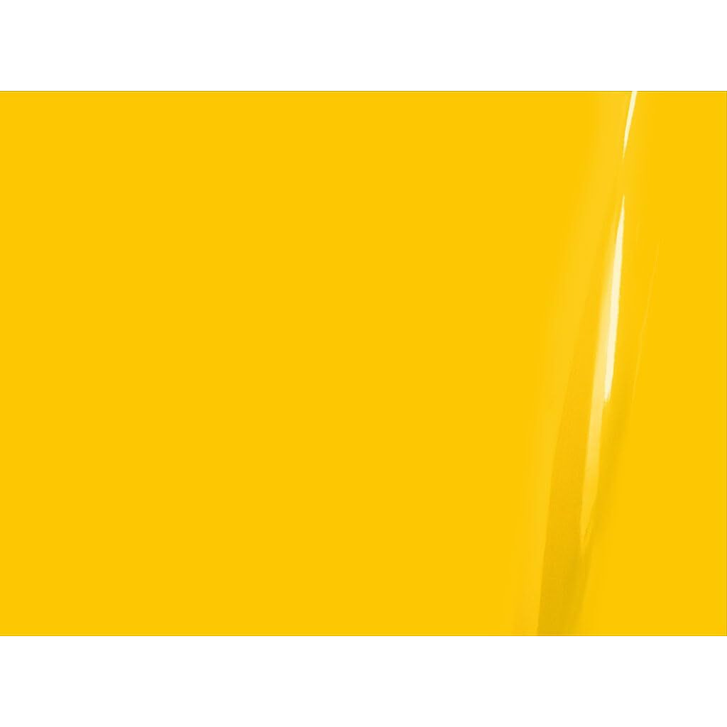 3M 2080 Series G15 Gloss Bright Yellow - 5Ft X 1Ft - 5Sq Ft - Dual Cast Thick Vinyl Car Wrapping Film - Vehicle Sheet Roll