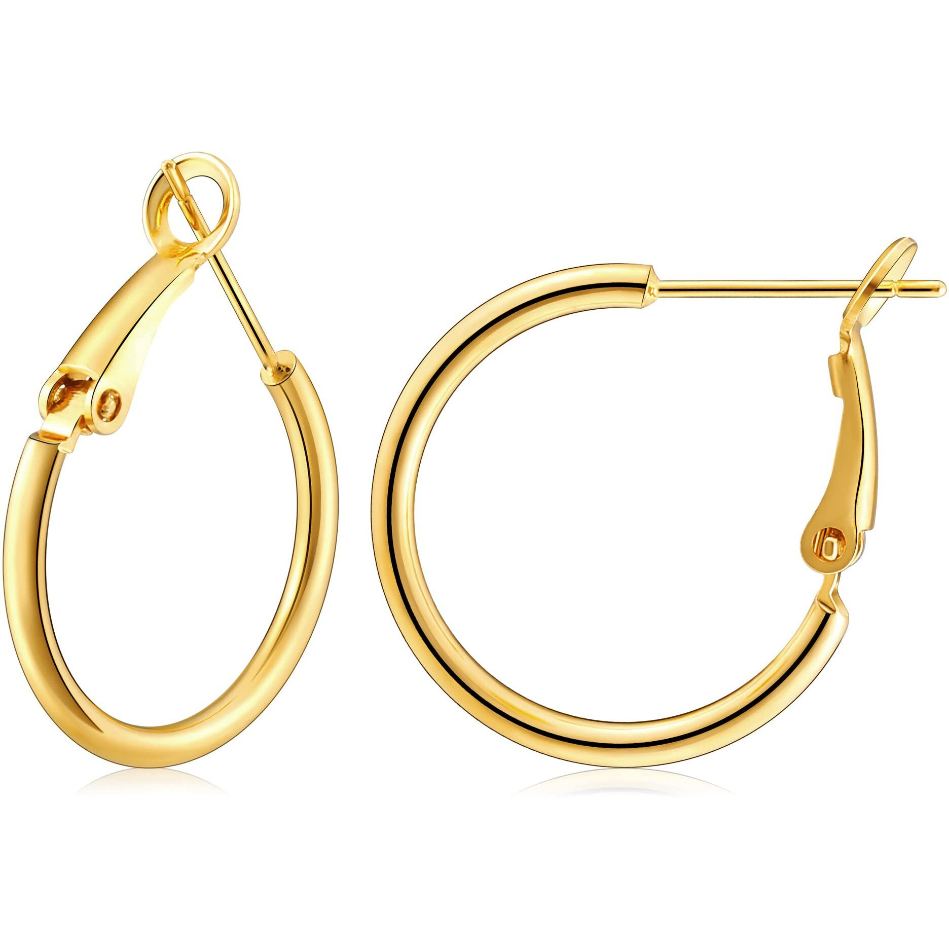 Gacimy Small Gold Hoop Earrings For Women 14K Gold Plated  925 Sterling Silver Post Gold Hoops For Women  20Mm Yellow Gold Small Hoop Earrings For Women