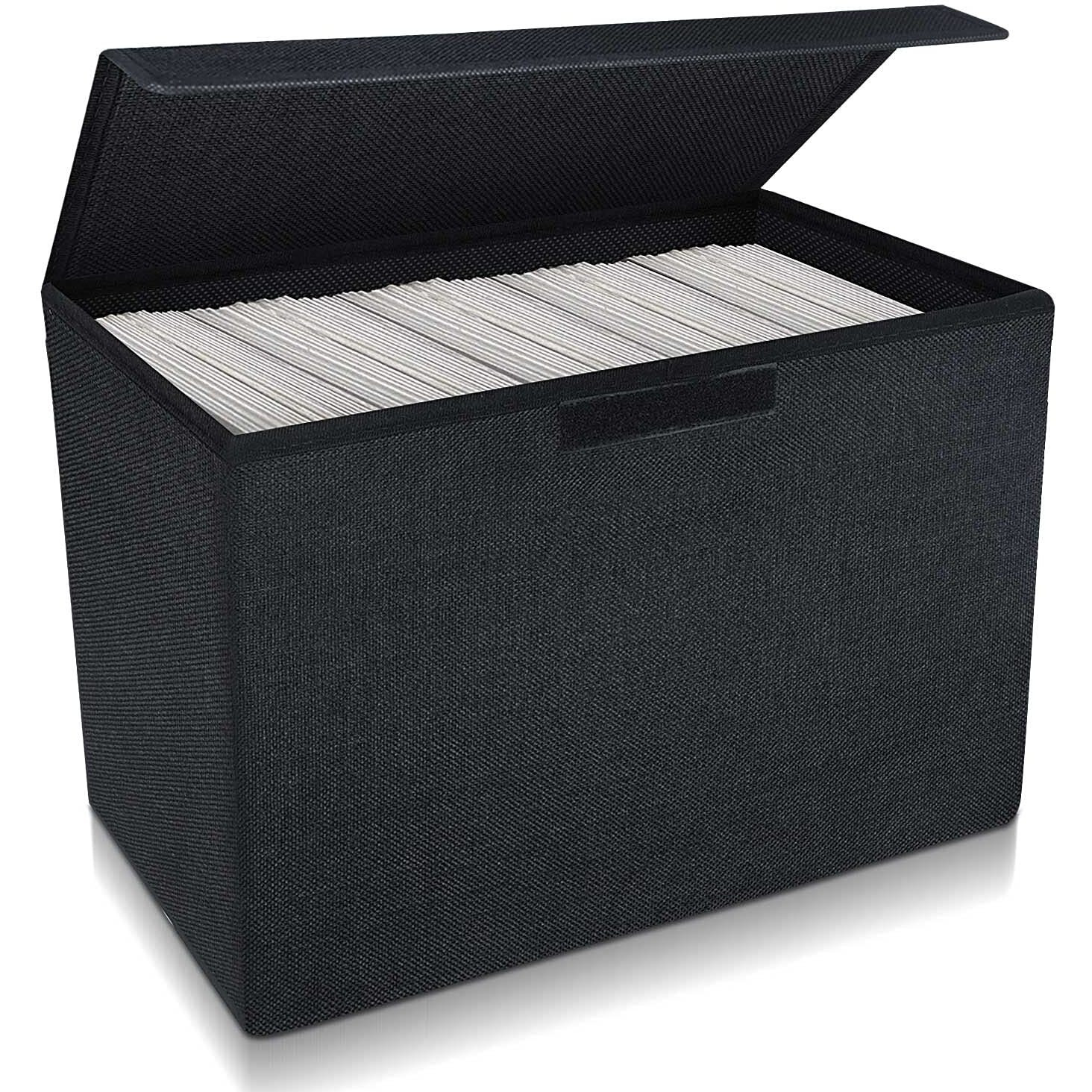 Leffis Comic Book Storage Box  Comic Book Box 15.5 "" X 7.5 "" X 11.3 ""  Collapsible Comic Short Box With Lids Holds 150 Comics Heavy Duty Comic Book Bin Container