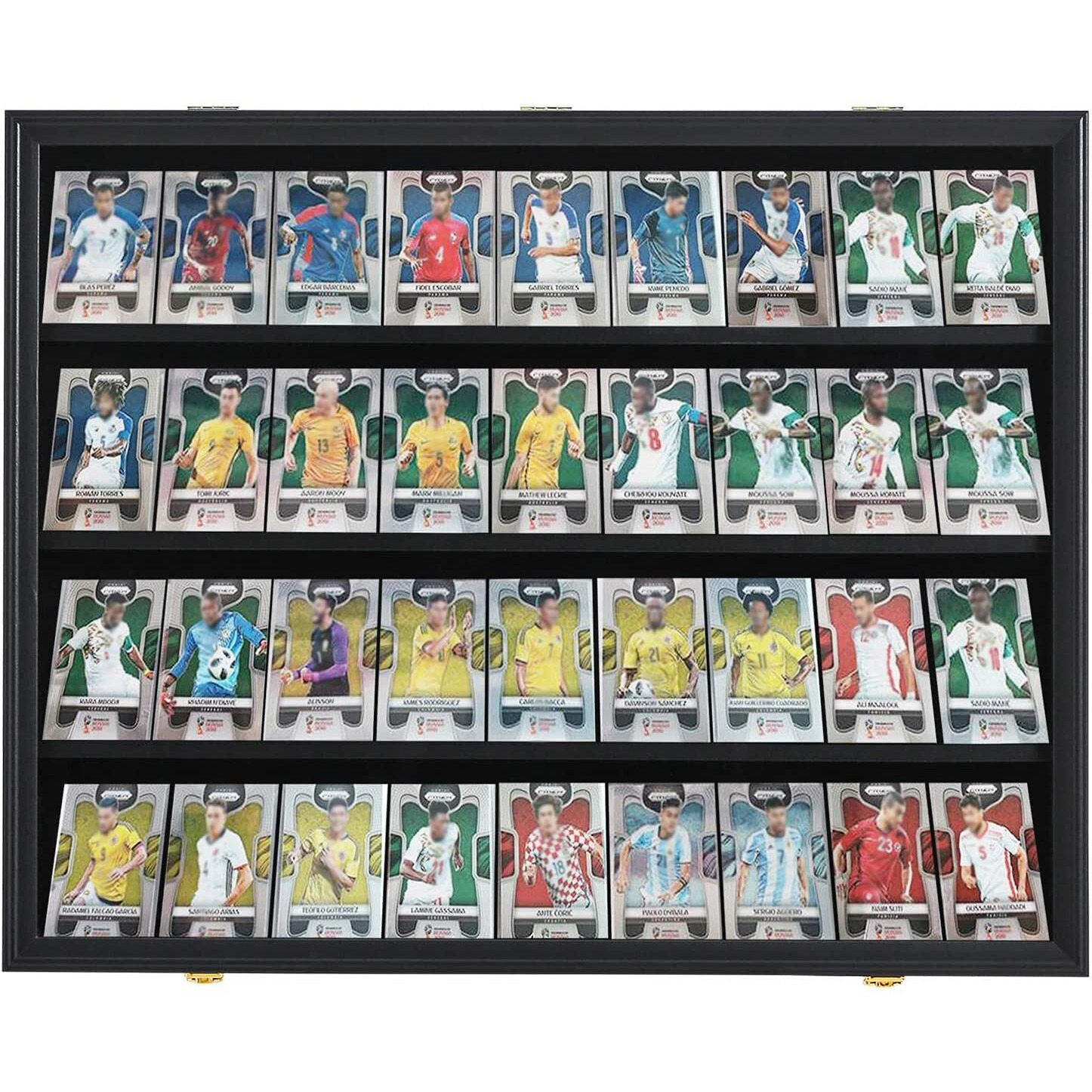 Graded Sports Card Display Case Lockable Trading Card Collector Wall Display Holder For Baseball Basketball Football Hockey Cards  98% Uv Protection Acrylic(Black)