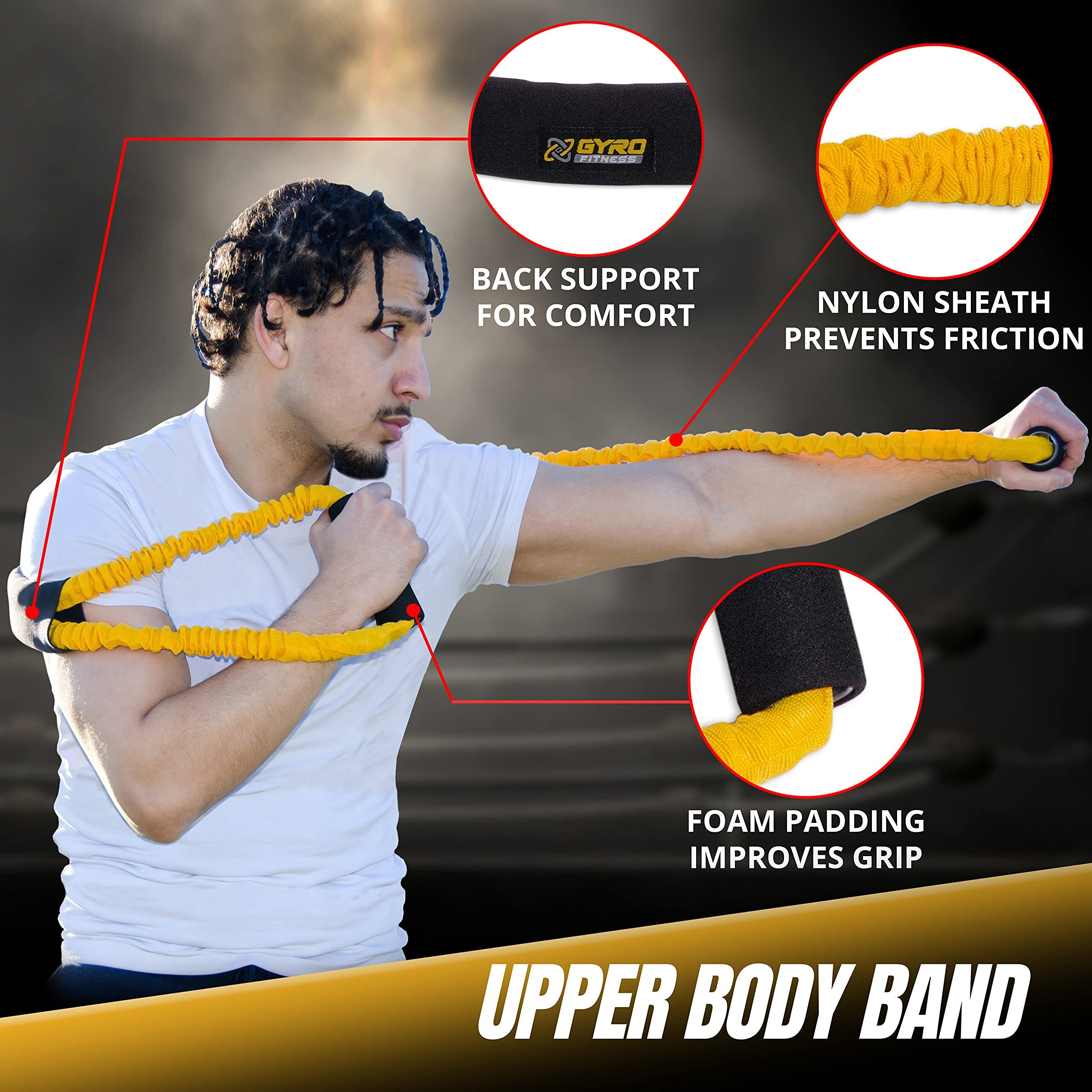 Gyro Fitness | Shadow Boxer Pro | Boxing Resistance Bands Set For Shadow Boxing  Comes With Ankle Cuffs | Ideal Addition To Your Home Boxing Equipment