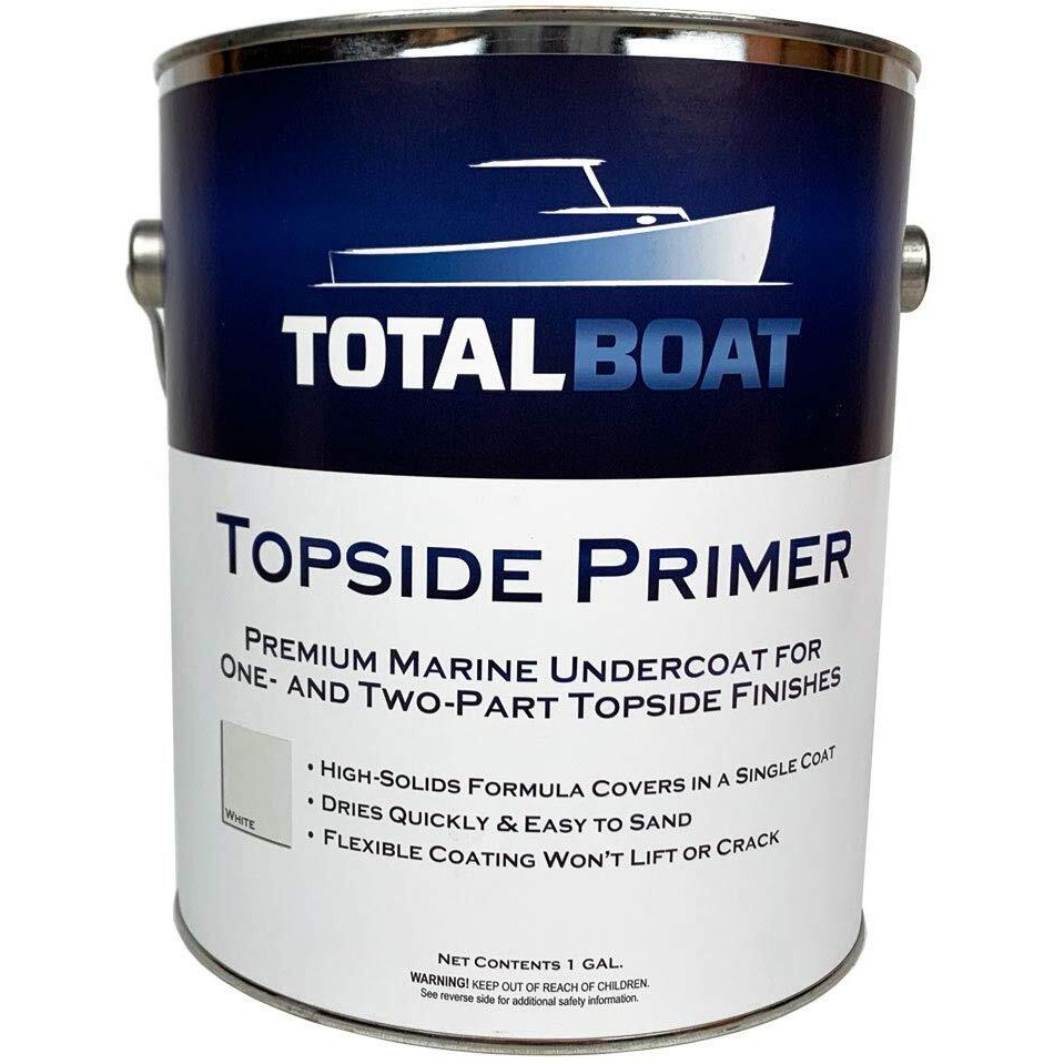Totalboat Marine Topside Boat Paint Primer For Fiberglass And Wood (White  Gallon)