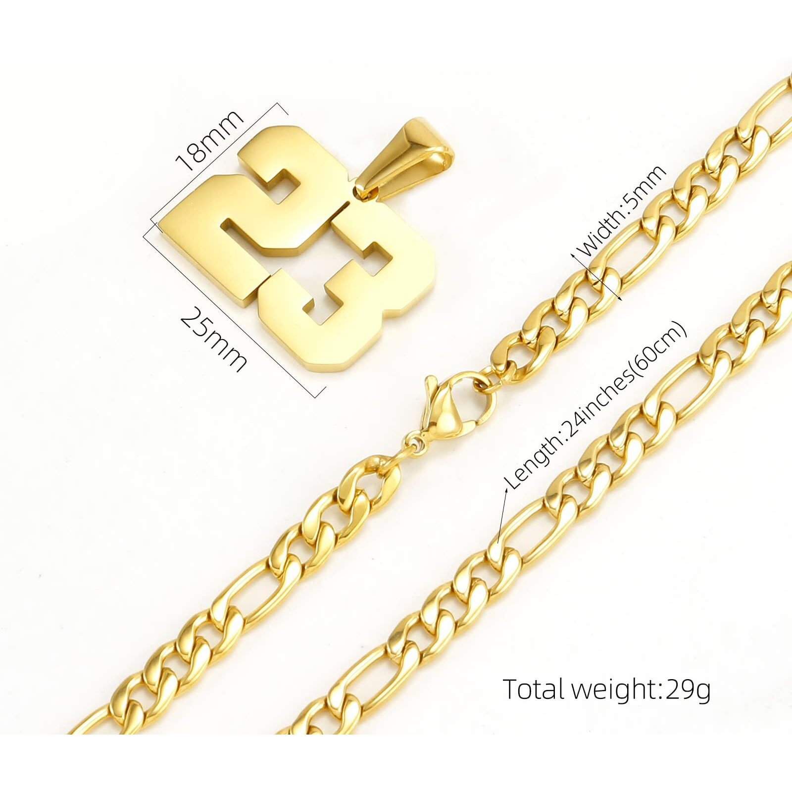 Mimitlty Personalized Jersey Number Necklaces For Mens Athletes Stainless Steel Sport Number Pendant Chain For Boys Baseball/Basketball/Football Team Inspiration Jewelry With Gifts
