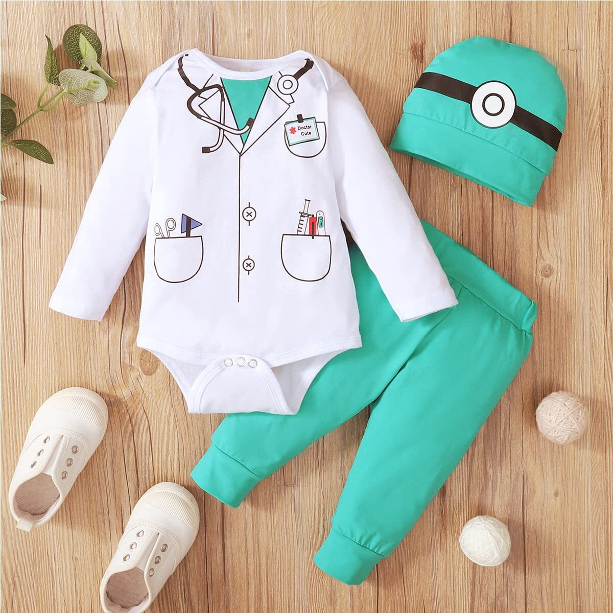 Singcoco Baby Boy Girl Costume Outfit Doctor Costume Outfit Surgeon Costume (Doctor  6-12 Months)