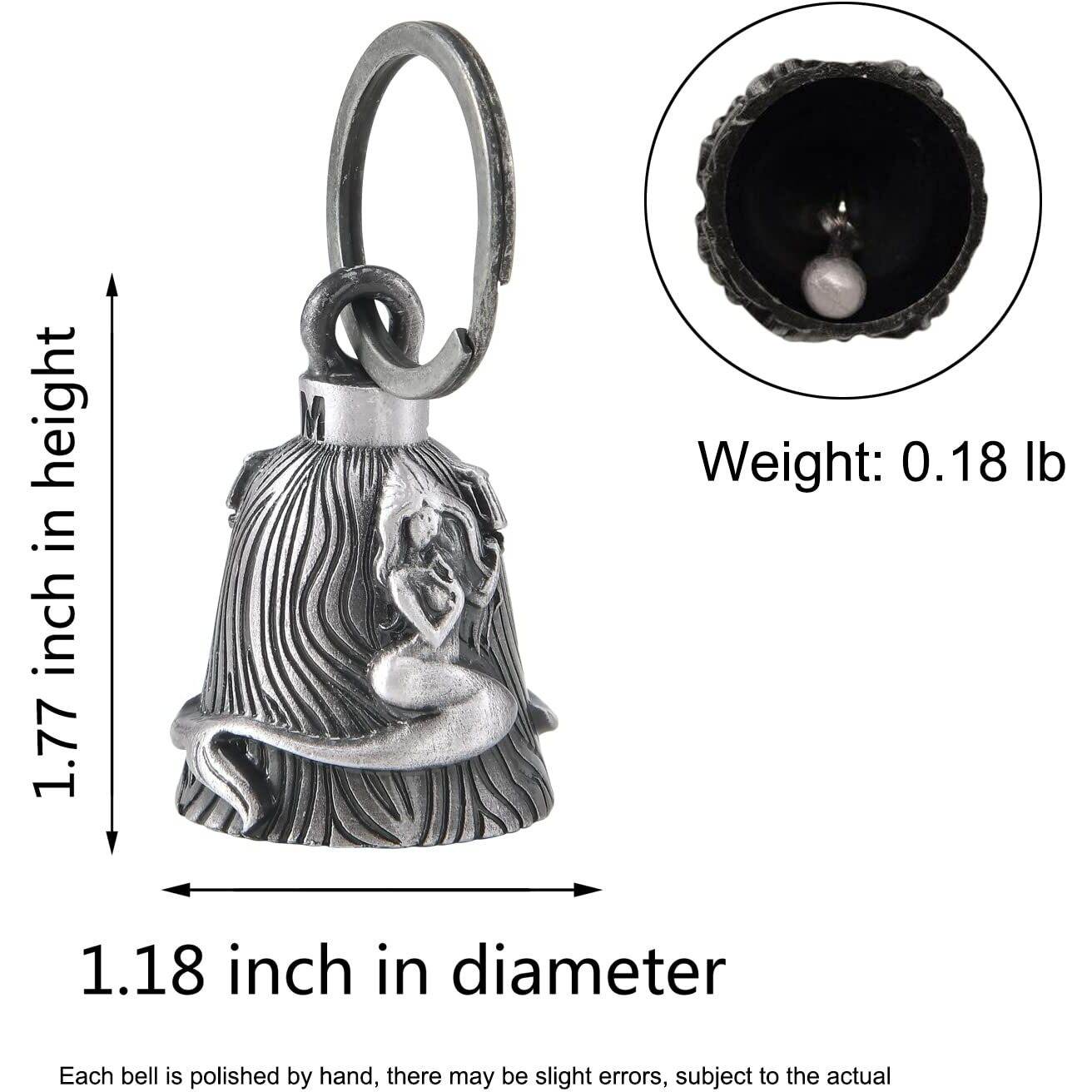 Motorcycle Bell With Hanger For Biker  Good Luck Biker Bells & Motorcycle Accessories  Keychain Luck Bell