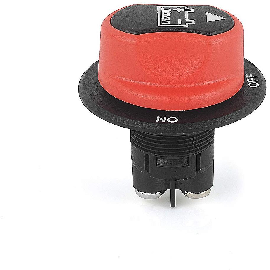 Jtron Car Battery Disconnect Switch Max.50V Dc 50A Cont 75A Int Boat Battery Switch Waterproof For Car Motorcycle Marine Boat Auto Camper Rv Atv Utv Vehicles (No-Off/50A)