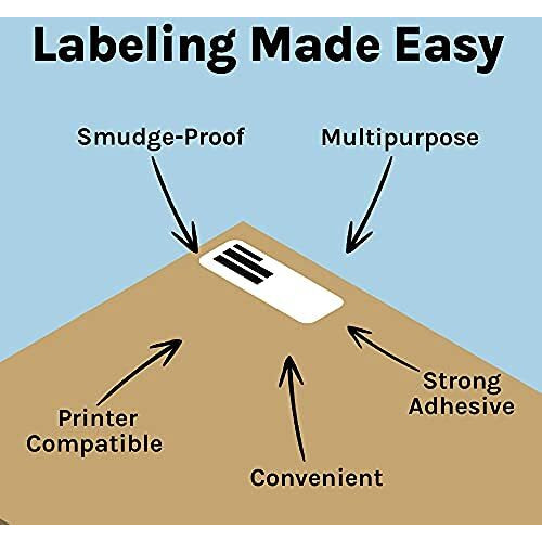Premium Label Supply White Sticker Return Address Labels - 1.75