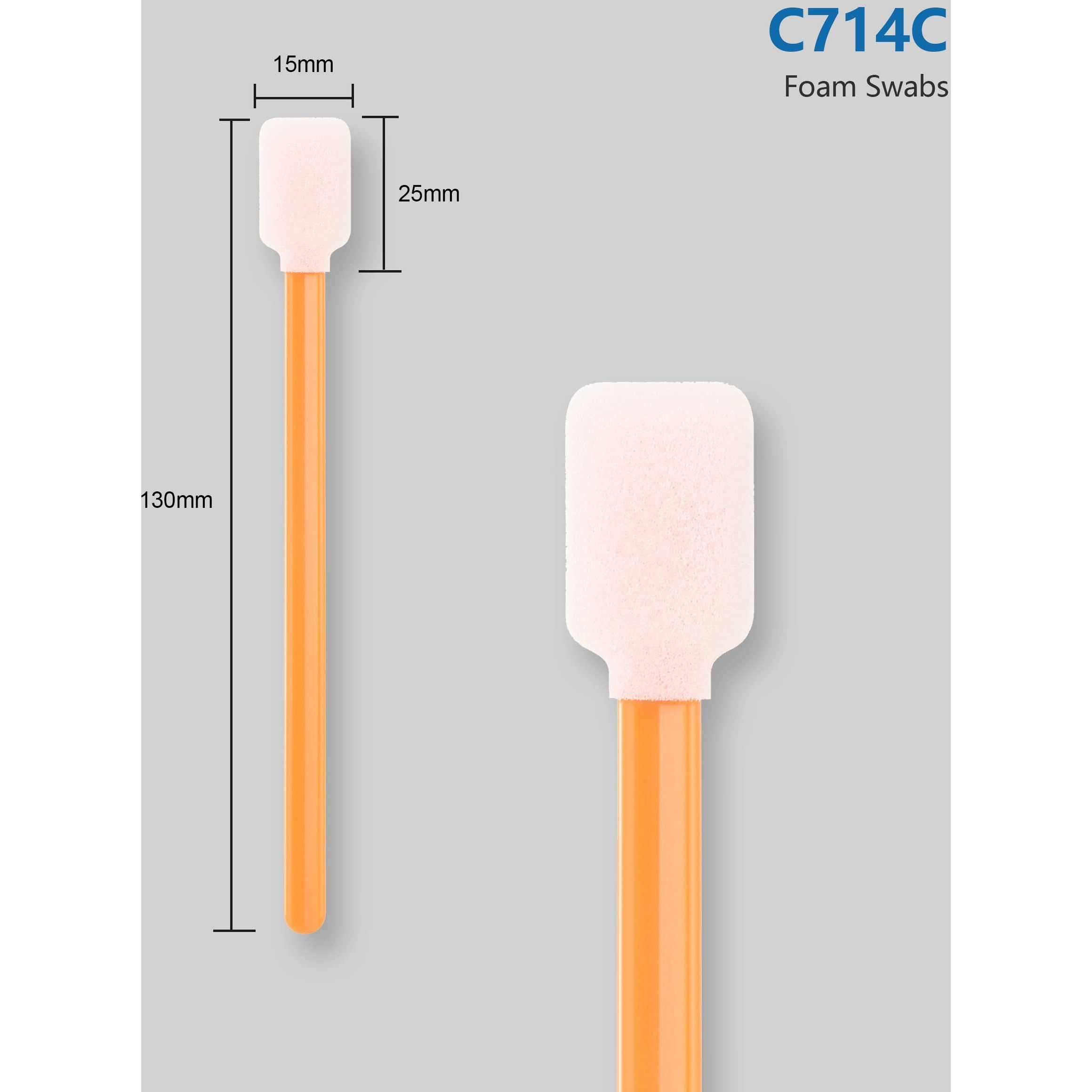 Aawipes Foam Swabs Sticks (100 Pcs Large Rectangular Foam Tips  5.25""  Orange) Cleanroom Detailing Swab Sponge Sticks For Inkjet Printer  Optical Instruments  Car Detailing And Cleaning