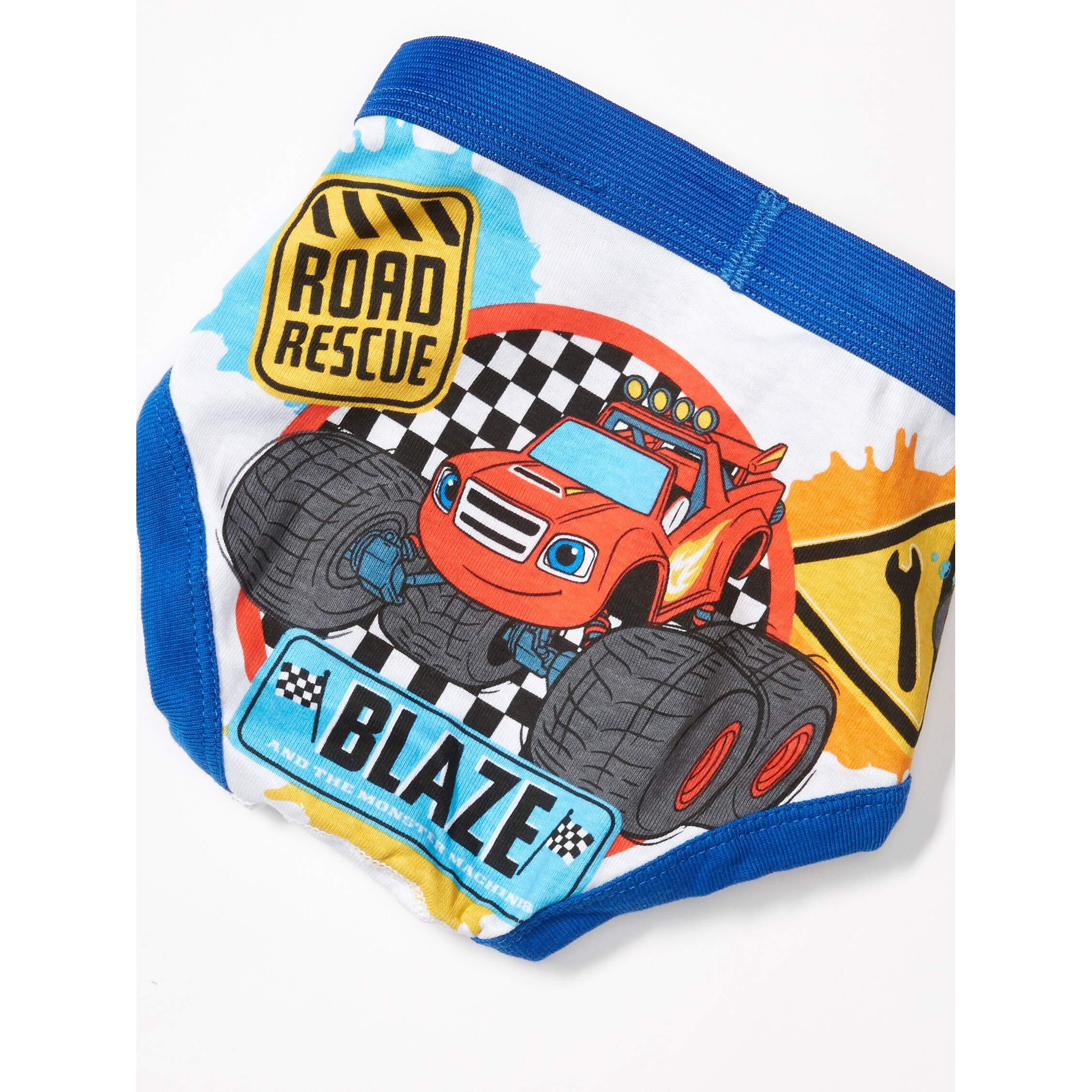 Blaze And The Monster Machines Boys' Toddler 100% Combed Cotton 7Pk 5Pk Boxer Briefs Sizes 2/3T And 4T  Blaze 10Pk