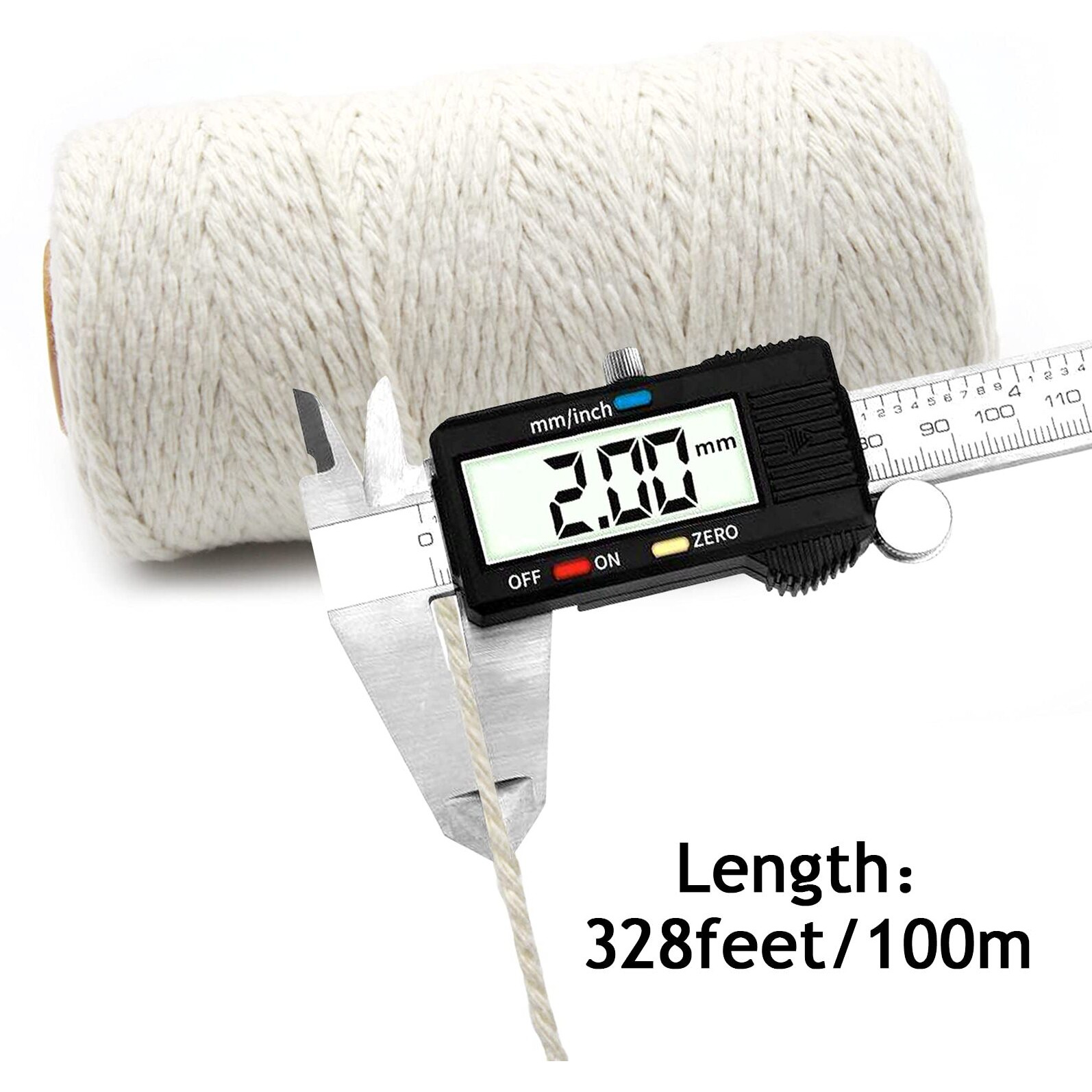 Anvin 984 Feet Cotton Twine Natural Jute Twine Packing Twines Bakers Twine Black Twine White Twine Wrapping Butchers Baking Arts And Crafts Gardening(Pack Of 3  10 Ply 2Mm Thick)
