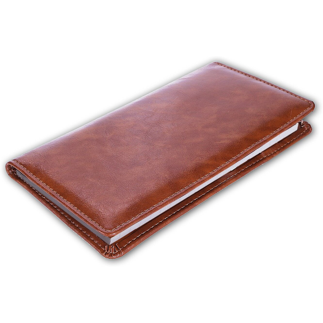 Aurya Leather Checkbook Cover Holder With Free Divider Right Handed With Middle Pen Design Checkbook Cover Case For Women/Men