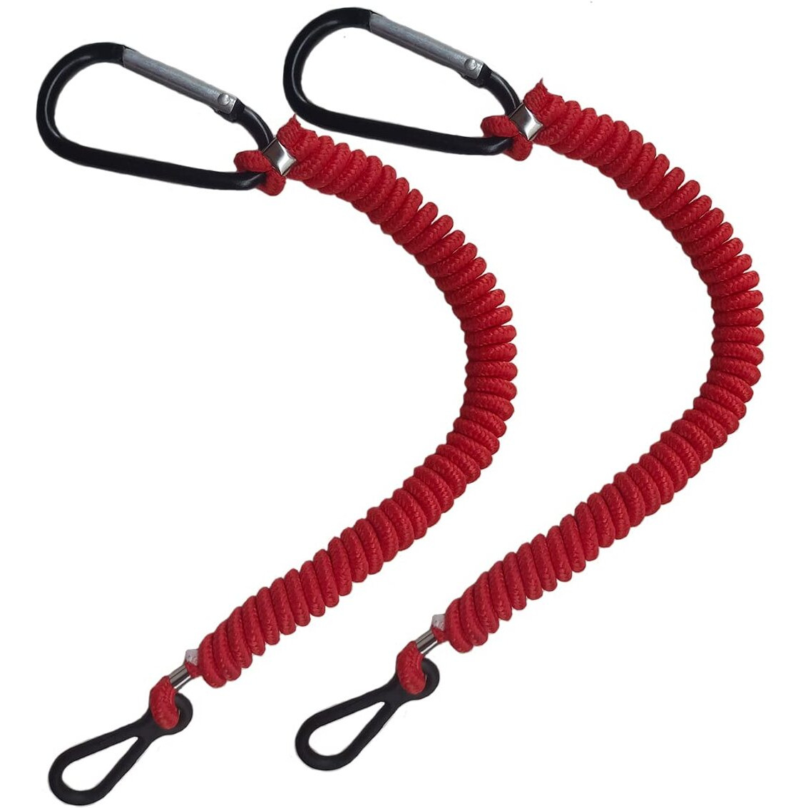 8M0092850 Boat Kill Switch Lanyard Replacement For Mercruiser Marine Boat Emergency Stop Switch Safety Lanyard Cord 54 Inch/137 Long -Replace 15920T54 15920A54 (Aluminum Alloy Clip Red 2Pcs)