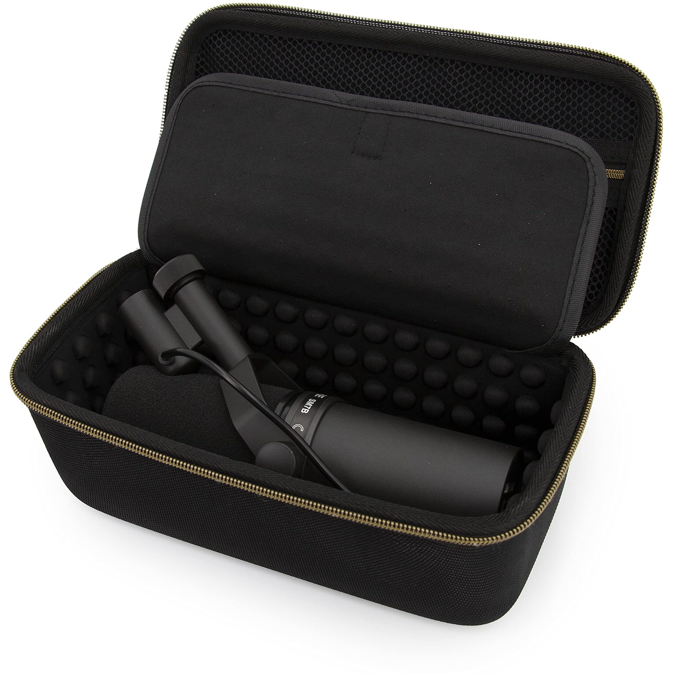 Casematix Studio Case Compatible With Rode Podmic  Shure Sm7B Microphone And Other Large Podcast Mics With Xlr Recording Accessories - Includes Podcasting Mic Bag Only