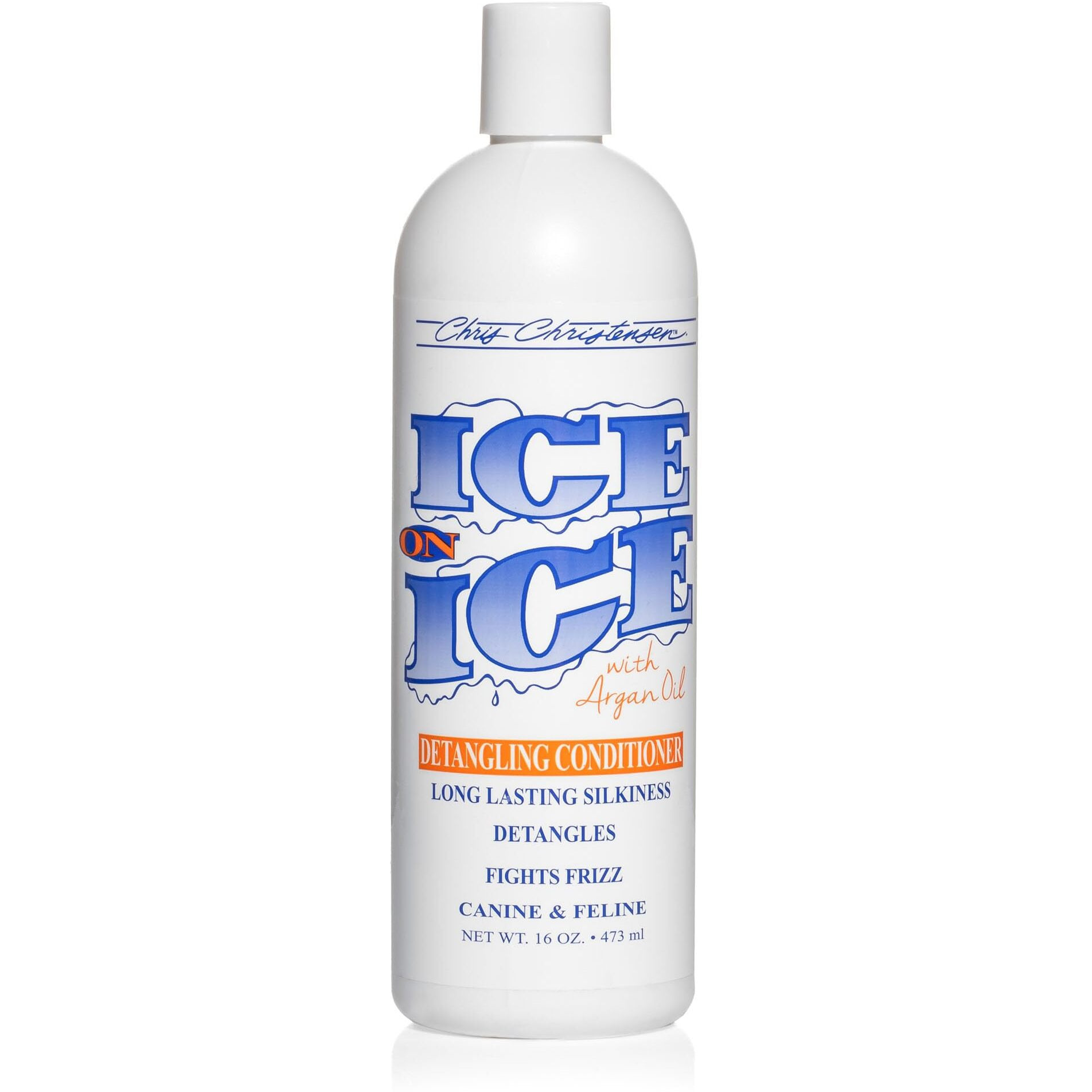 Chris Christensen Ice On Ice Detangling Dog Conditioner  Groom Like A Professional  Dematts  Moisturizes  Creates Long Lasting Silkiness  All Coat Types  Made In Usa  16Oz