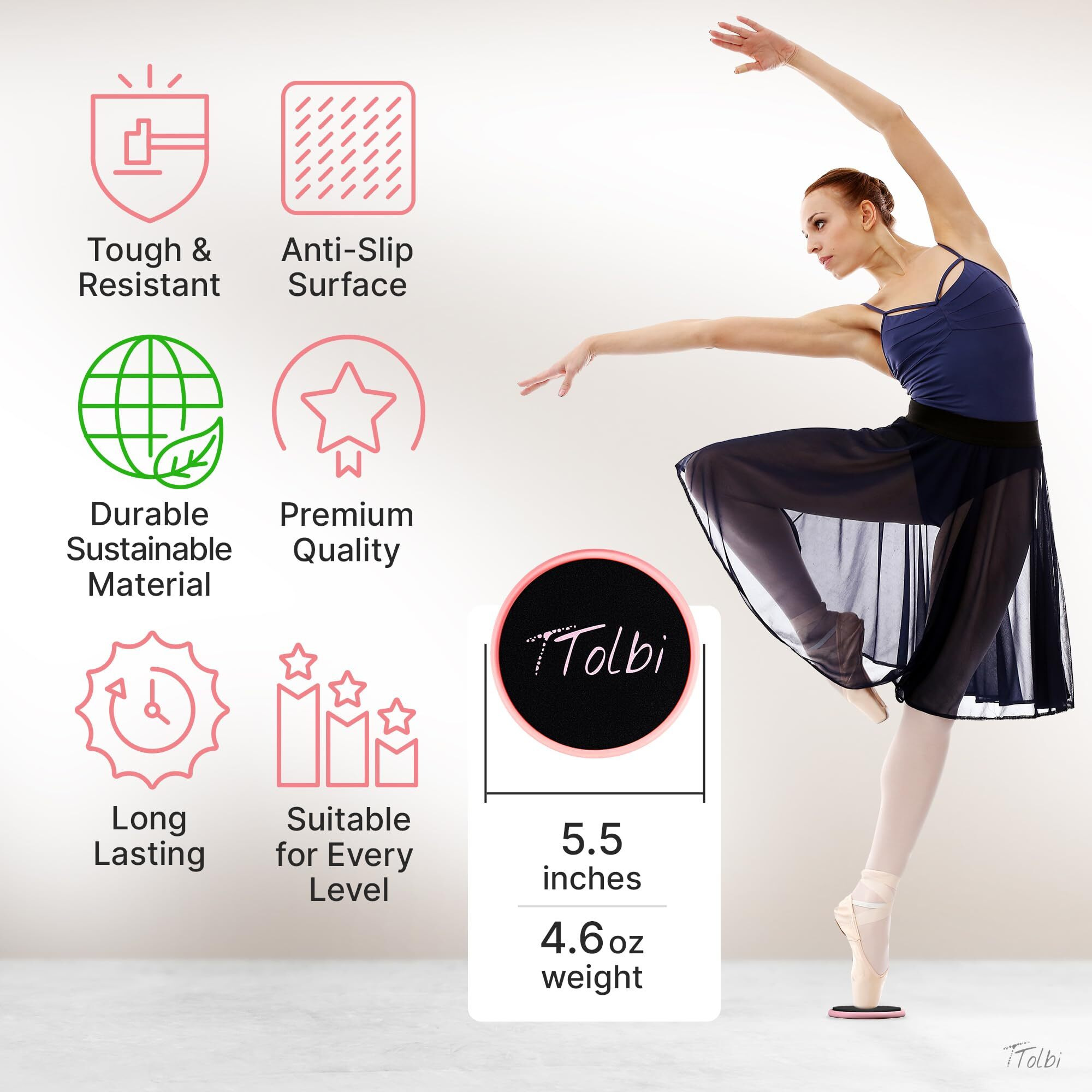 Premium Turning Boards For Dancers - Improve Pirouette Technique & Balance  Ideal Turn Board For Ballet  Dancing & Figure Ice Skating  Portable Spin Disc For Dance & Spinner Disk Training Equipment