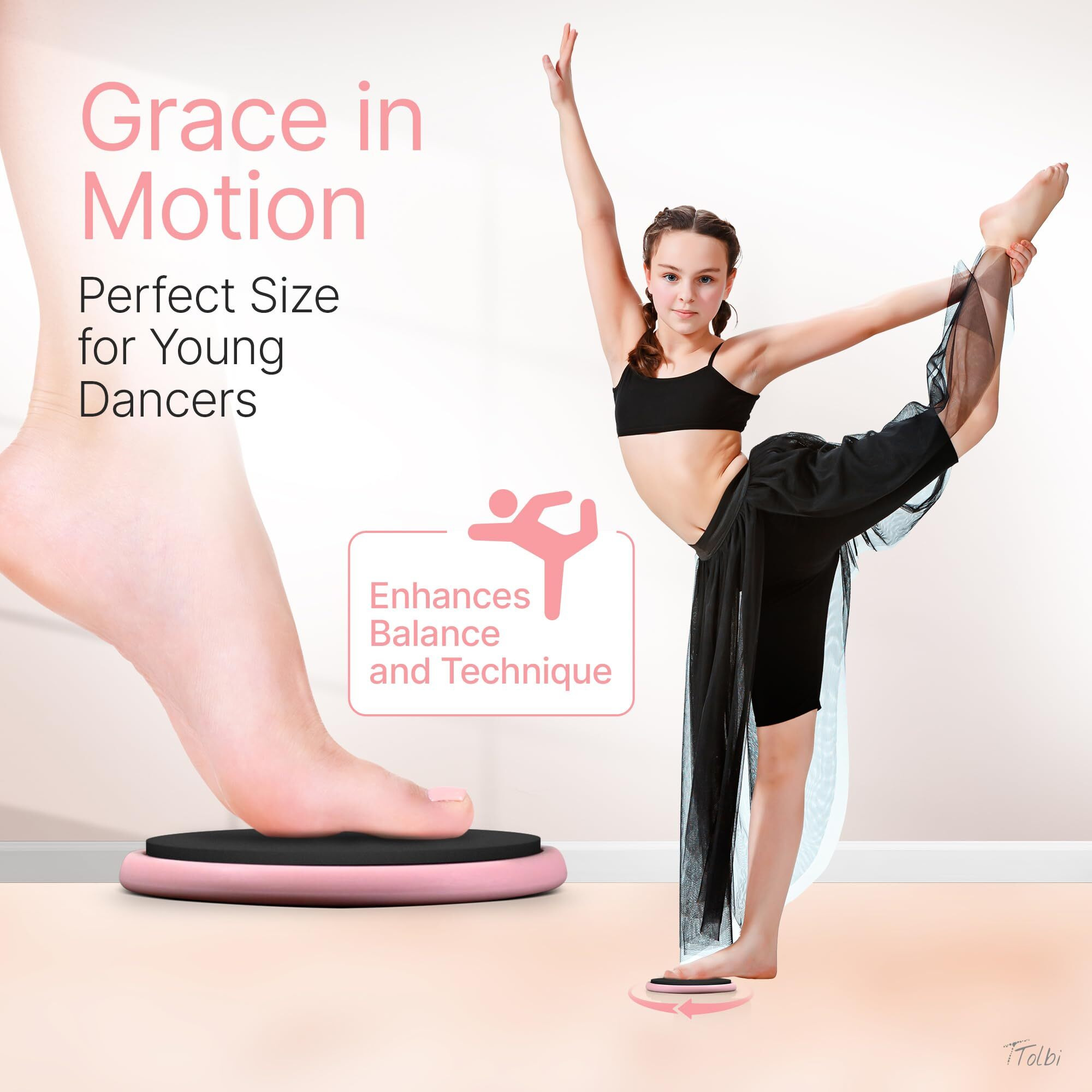 Premium Turning Boards For Dancers - Improve Pirouette Technique & Balance  Ideal Turn Board For Ballet  Dancing & Figure Ice Skating  Portable Spin Disc For Dance & Spinner Disk Training Equipment