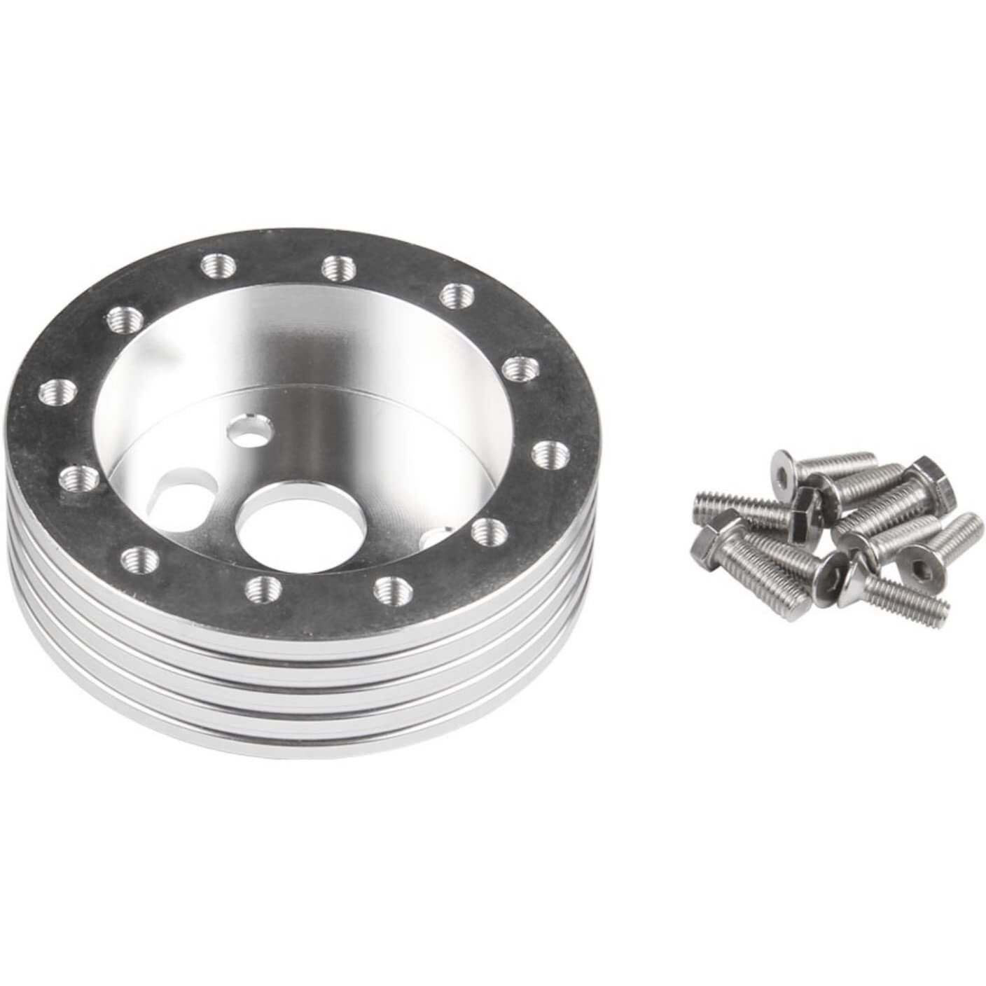 Rulline 1"" Steering Wheel Hub Adapter Conversion Spacer 6 Hole To 3 Hole Steering Wheel Adapter Grant Adapter Boss Kit Silver