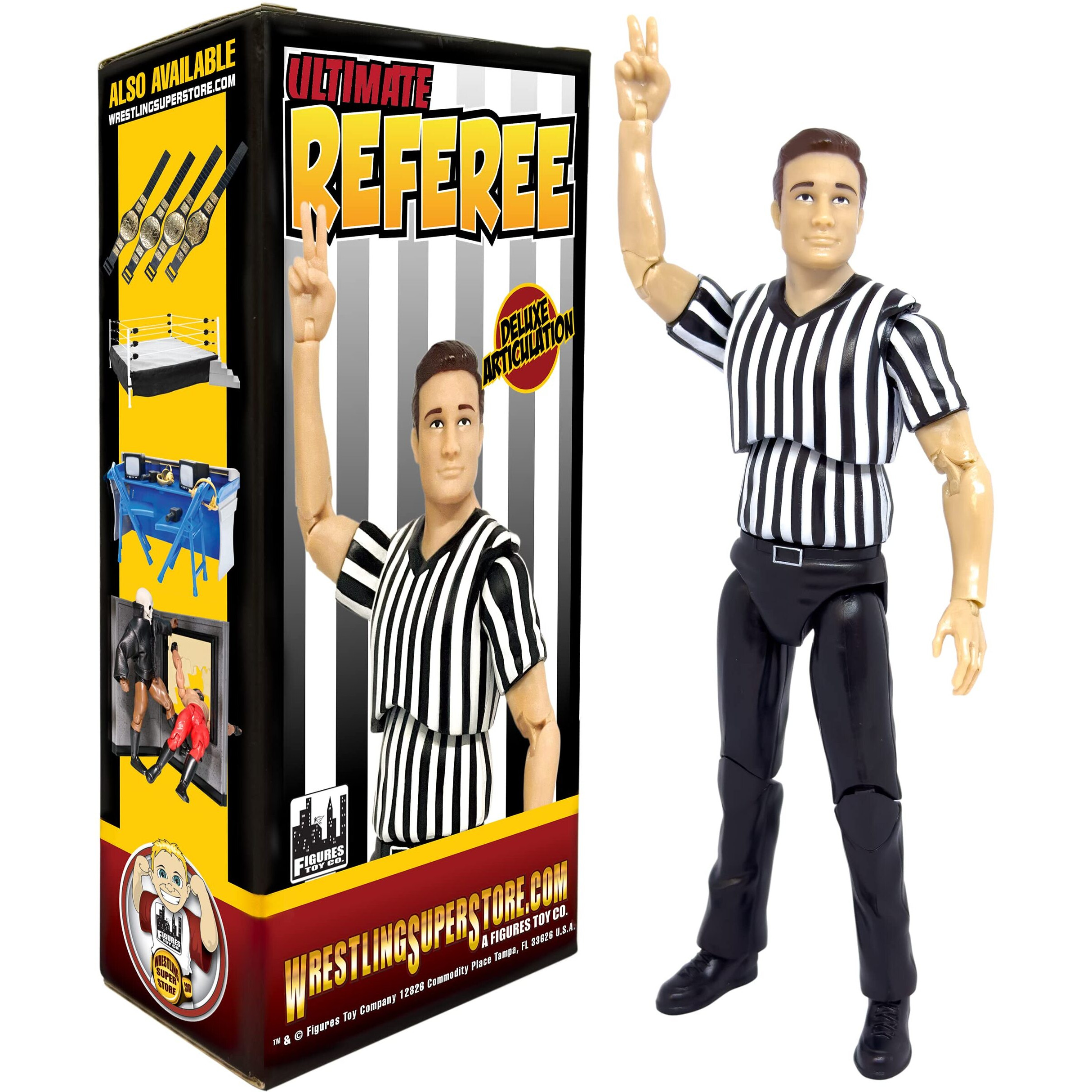 Ultimate Referee With Deluxe Articulation For Wwe Wrestling Action Figures