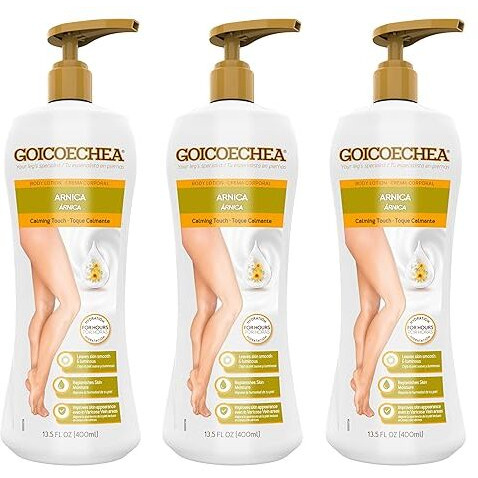 Goicoechea Arnica & Chamomile Body Lotion | Soothes Tired Legs Hydrates & Refreshes Skin Non-Greasy Daily Formula Varicose Veins Cream Improves Appearance Of Varicose Veins  13.5 Oz  3-Pack