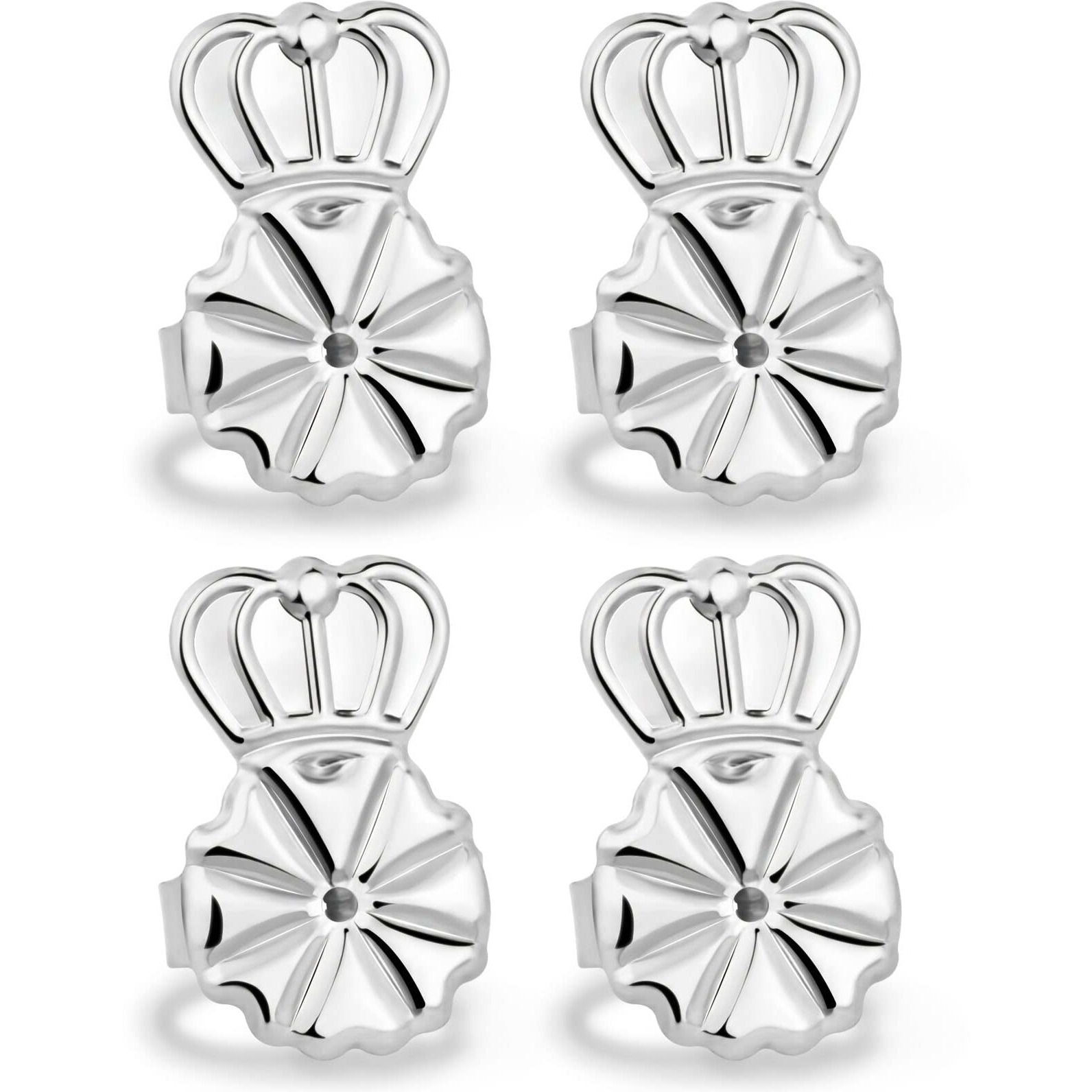 Earring Backs For Droopy Ears  Kmeosch Hypoallergenic 925 Silver Earring Backs Replacements For Heavy Earring Support Backs For Diamond Studs (2 Pairs)
