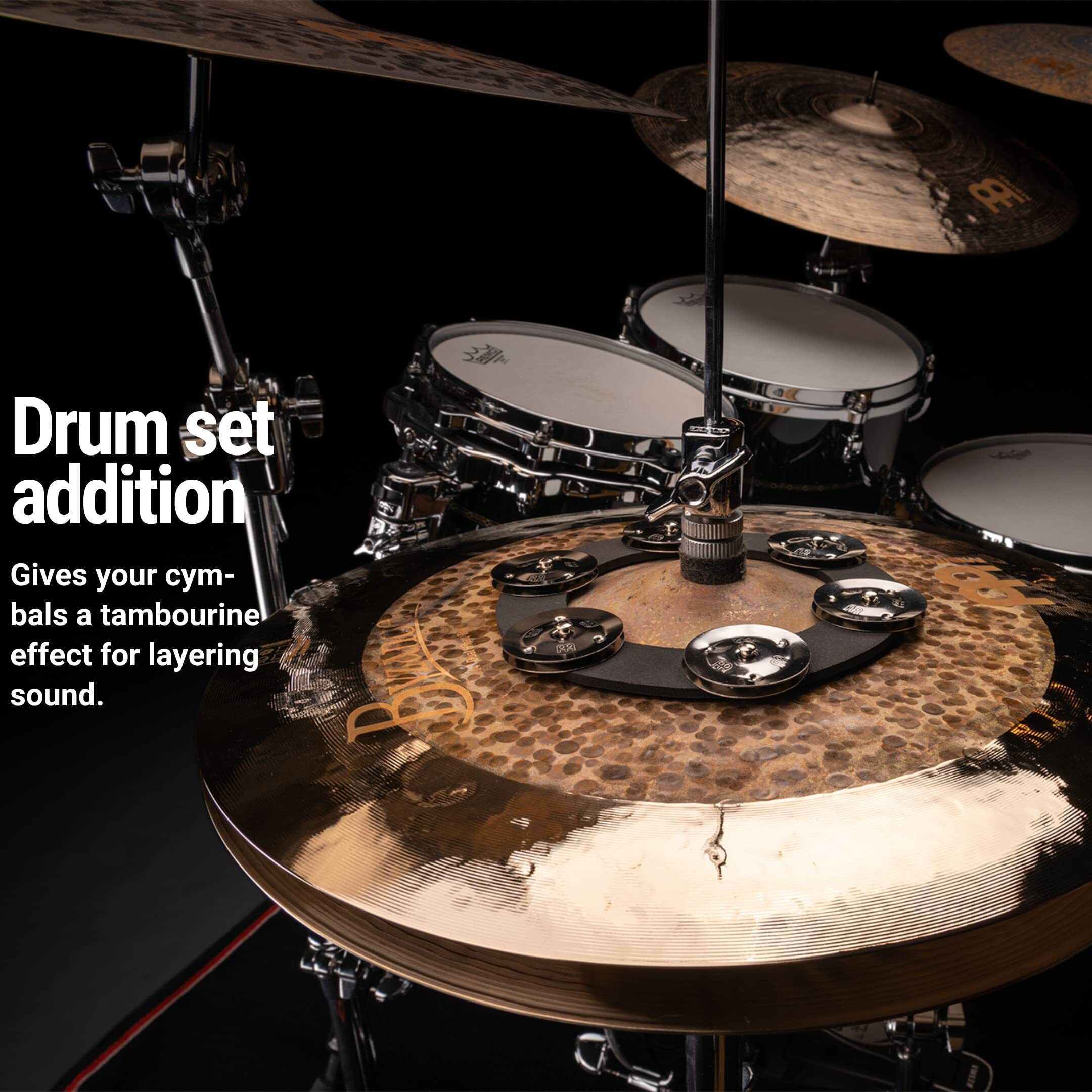 Meinl Cymbals Soft Ching Ring Tambourine Jingle Effect - Not Made In China - For Hihats  Crashes  Rides And Stacks (Scring)