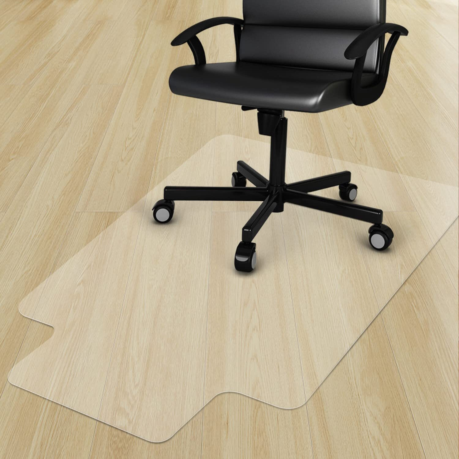 Azadx Clear Office Chair Mat 36'' X 48''  Durable Desk Chair Mat For Hardwood Floor  Heavy Duty Plastic Office Floor Mat Under Rolling Chairs For Easy Glide And Protection (36"" X 48"" With Lip)