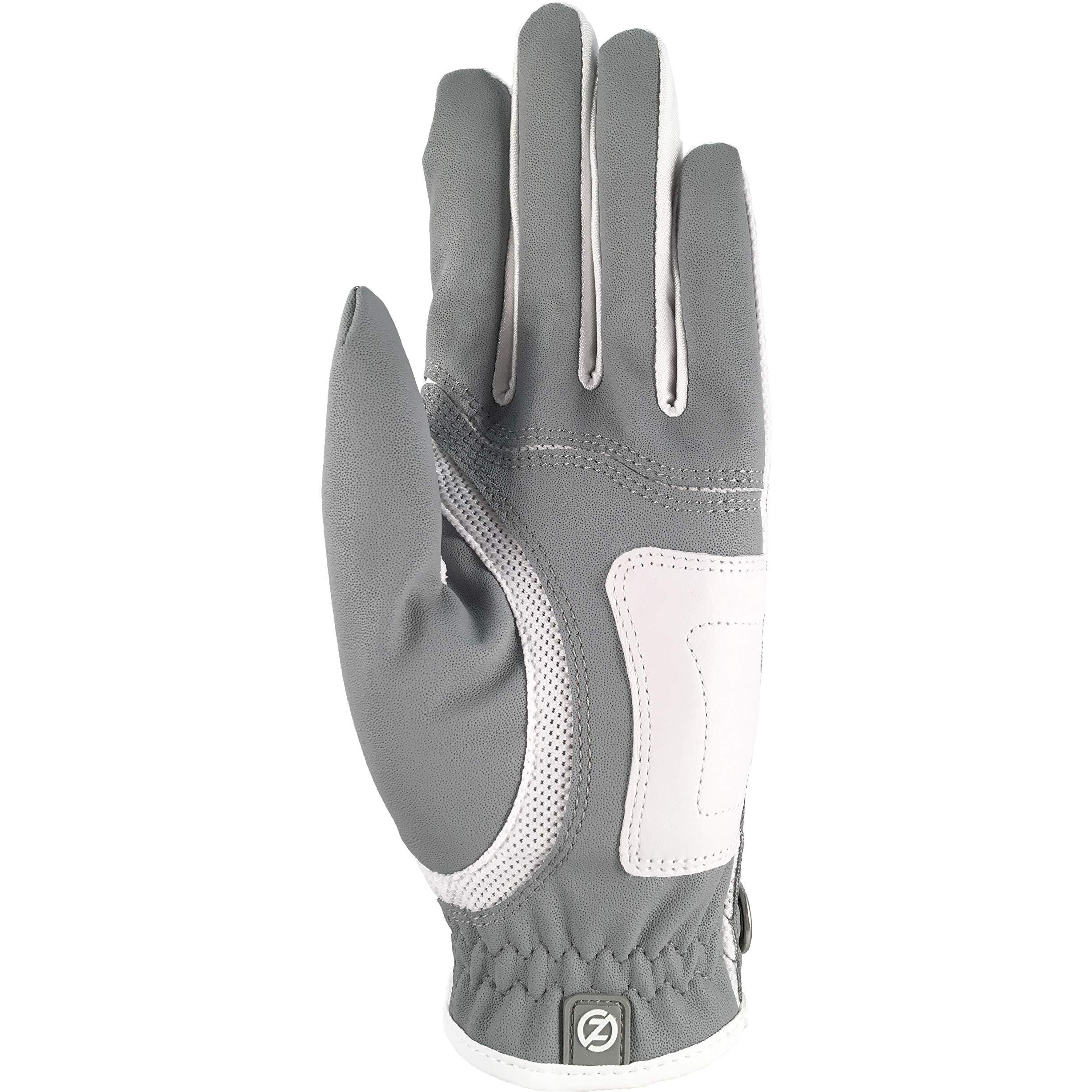 Zero Friction Ladies Grey Synthetic Golf Glove  Lh  Universal-Fit