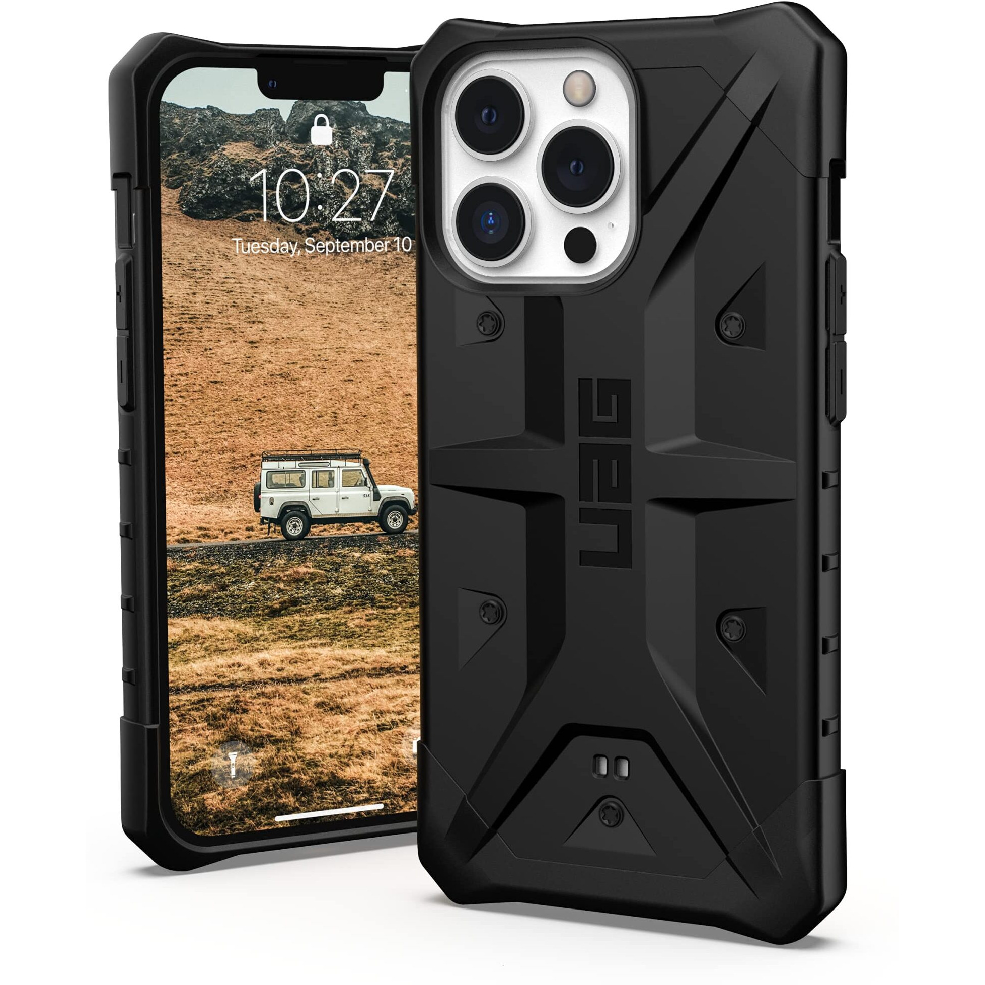 Urban Armor Gear Uag Designed For Iphone 13 Pro Case Black Rugged Lightweight Slim Shockproof Pathfinder Protective Cover  [6.1 Inch Screen]