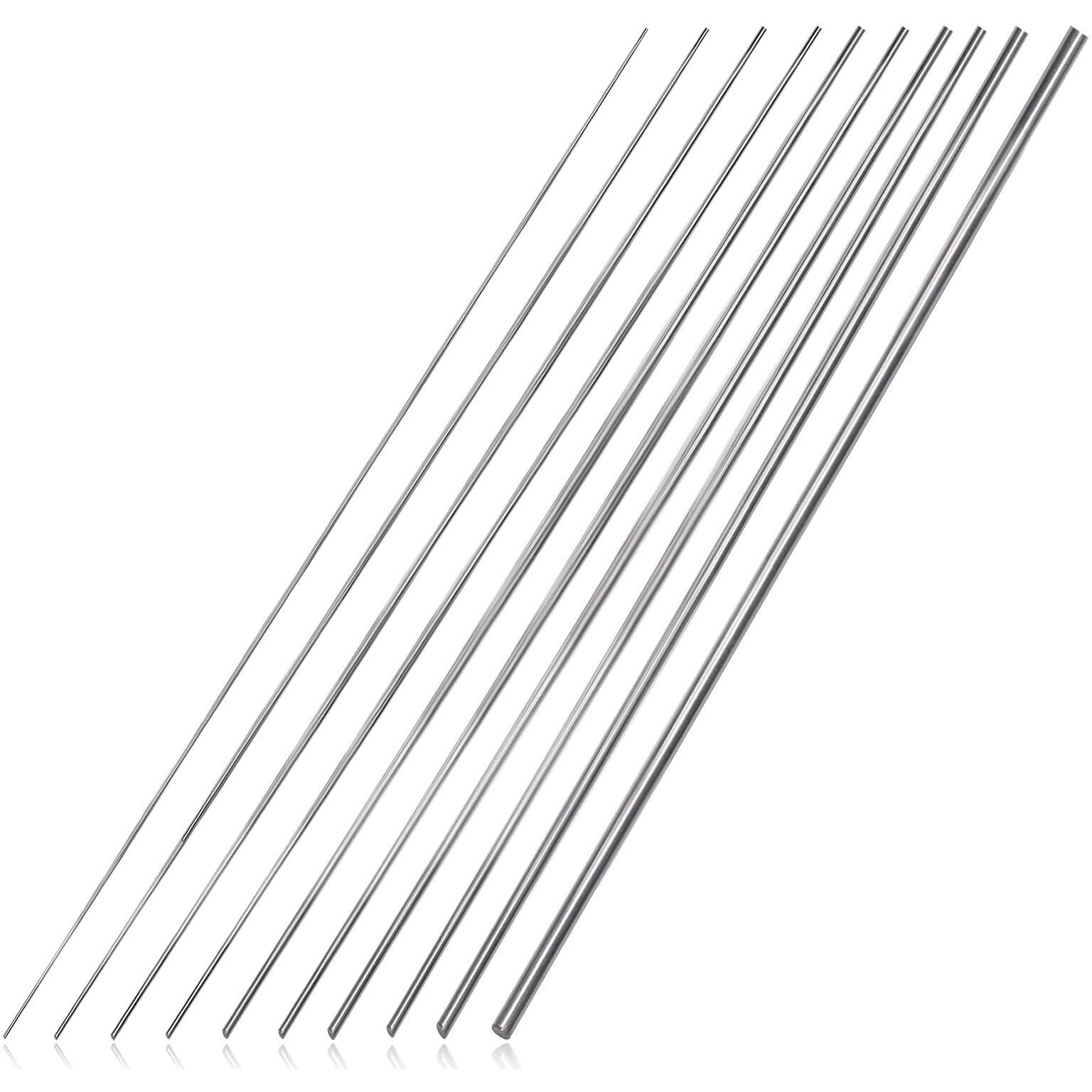 Bbypp 156Pcs 40Cm Lengh Straight Stainless Steel Spring Wire Assortment Kit  13 Different Full Hard Steel Wire Diameter 0.2Mm 0.3Mm 0.4Mm 0.5Mm 0.6Mm 0.8Mm 1Mm 1.2Mm 1.4Mm 1.6Mm 1.8Mm 2Mm 3Mm