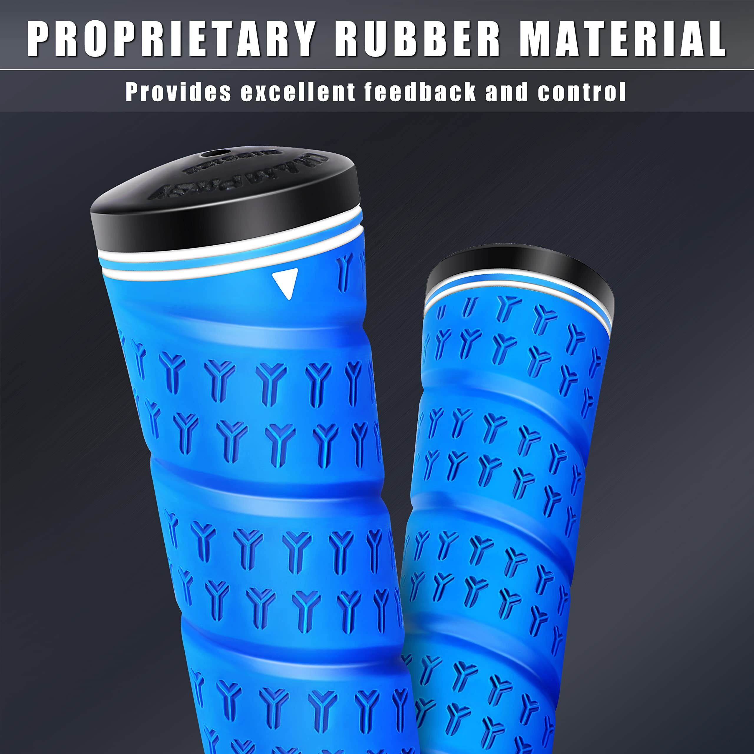 Champkey Wrap-Y Rubber Golf Grips 13 Pack Come With All Repair Kits - High Feedback And Traction Golf Club Grips(Standard  Blue)
