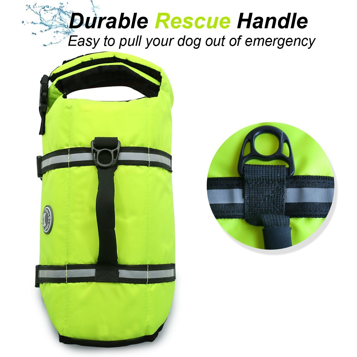 Vivaglory Ripstop Dog Life Jacket For Small Medium Large Dogs Boating  Dog Swimming Vest With Enhanced Buoyancy & Visibility  Xxs  Bright Yellow