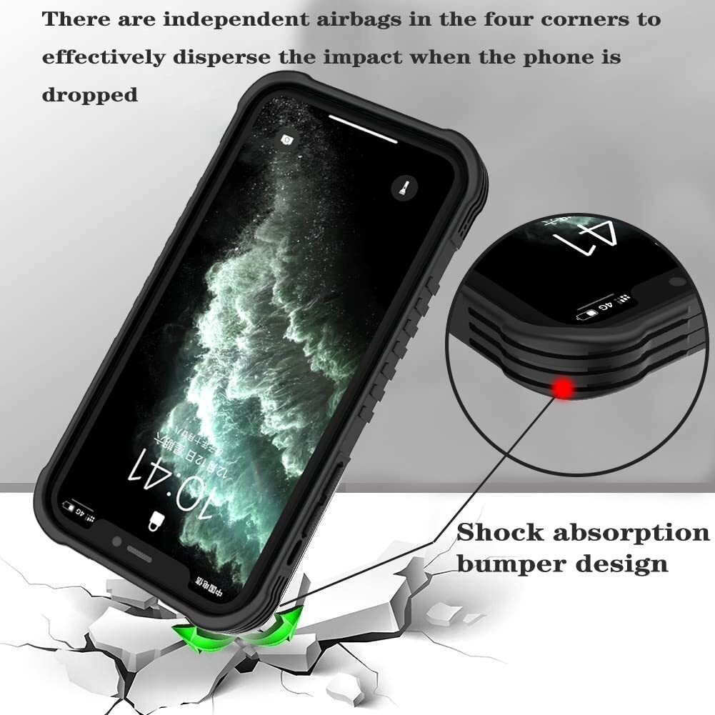 Fjyuanqi Compatible With Iphone 12/12 Pro Case For Men Boys  Cool Blue Dragon Design With Anti Slip Shockproof Bumper  Pc Backplane Protection+Soft Silicone Tpu Prevention Protective Case