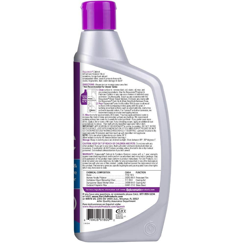 Rejuvenate Cabinet & Furniture Restorer Fills In Scratches Seals And Protects Cabinetry  Furniture  Wall Paneling