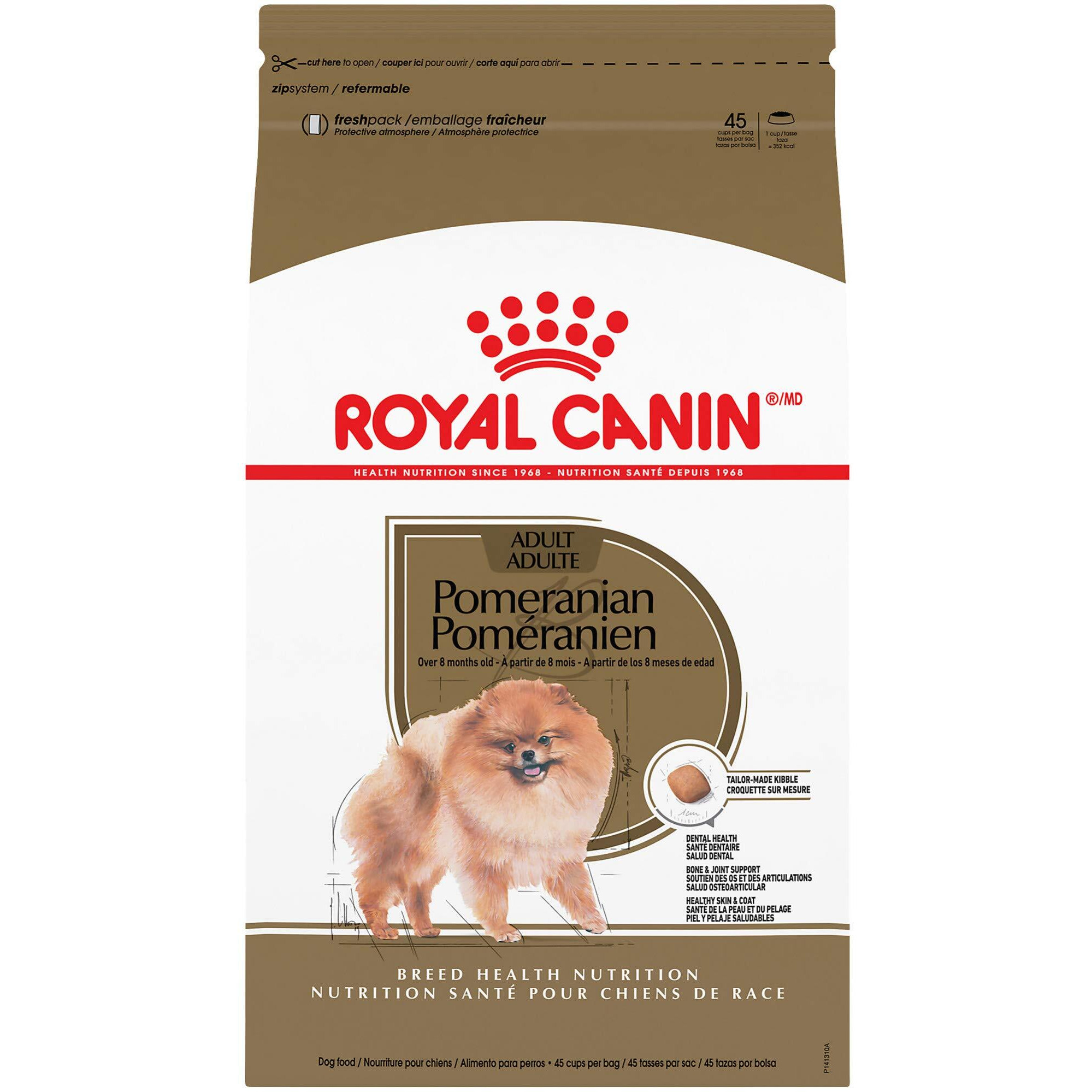 Royal Canin Breed Health Nutrition Pomeranian Dry Dog Food  2.5 Lb Bag