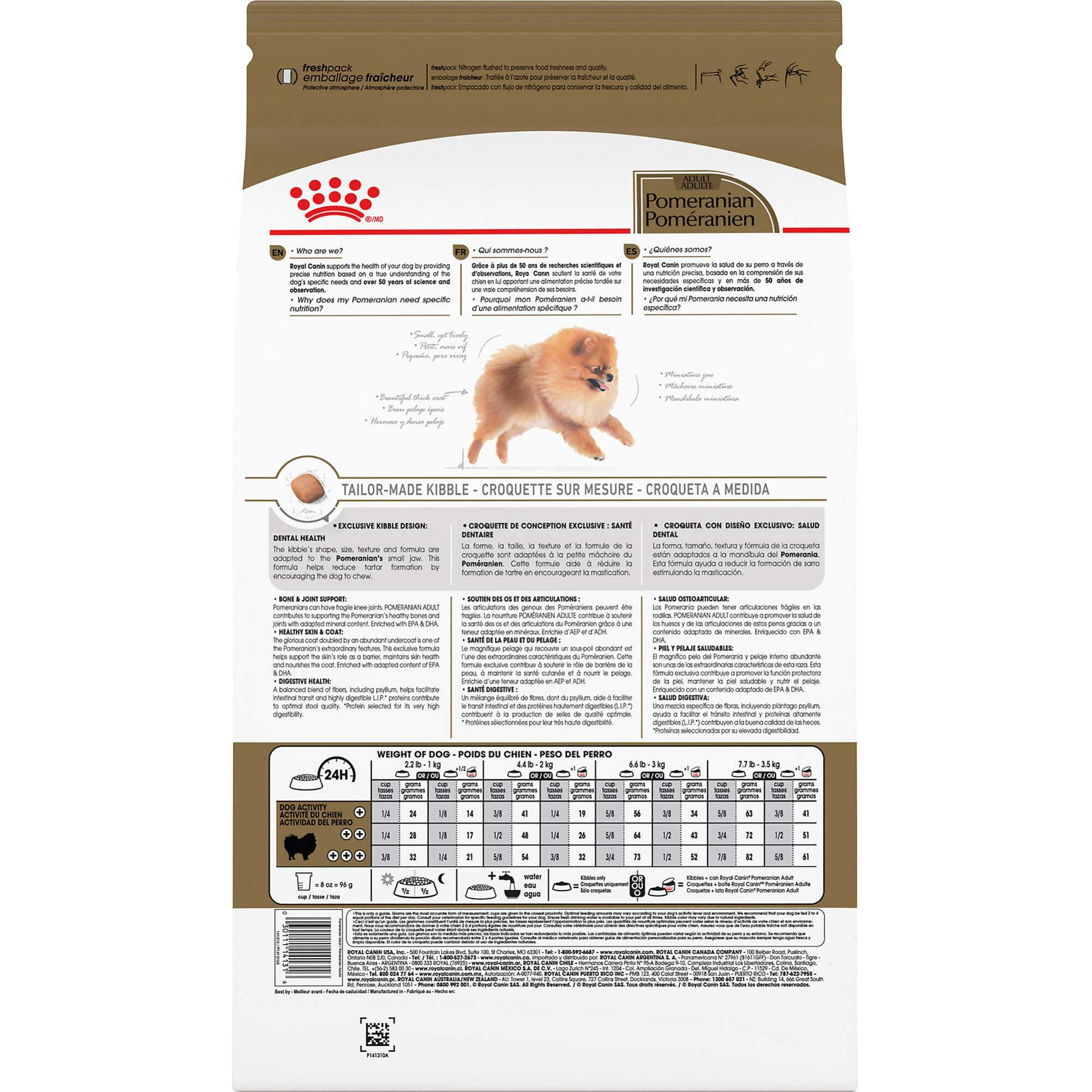 Royal Canin Breed Health Nutrition Pomeranian Dry Dog Food  2.5 Lb Bag