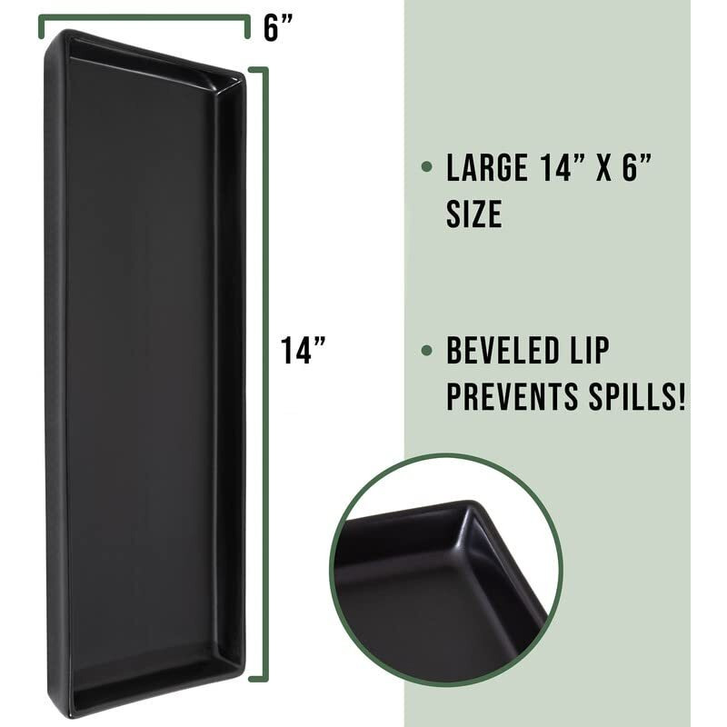 Home Beets Matte Black Ceramic Serving Platters (14 X 6 Inch Rectangle Plates) Serving Dishes For Entertaining  Food  Appetizers  Desserts  Cheese Board  Charcuterie  Sushi - Set Of 4 Party Trays