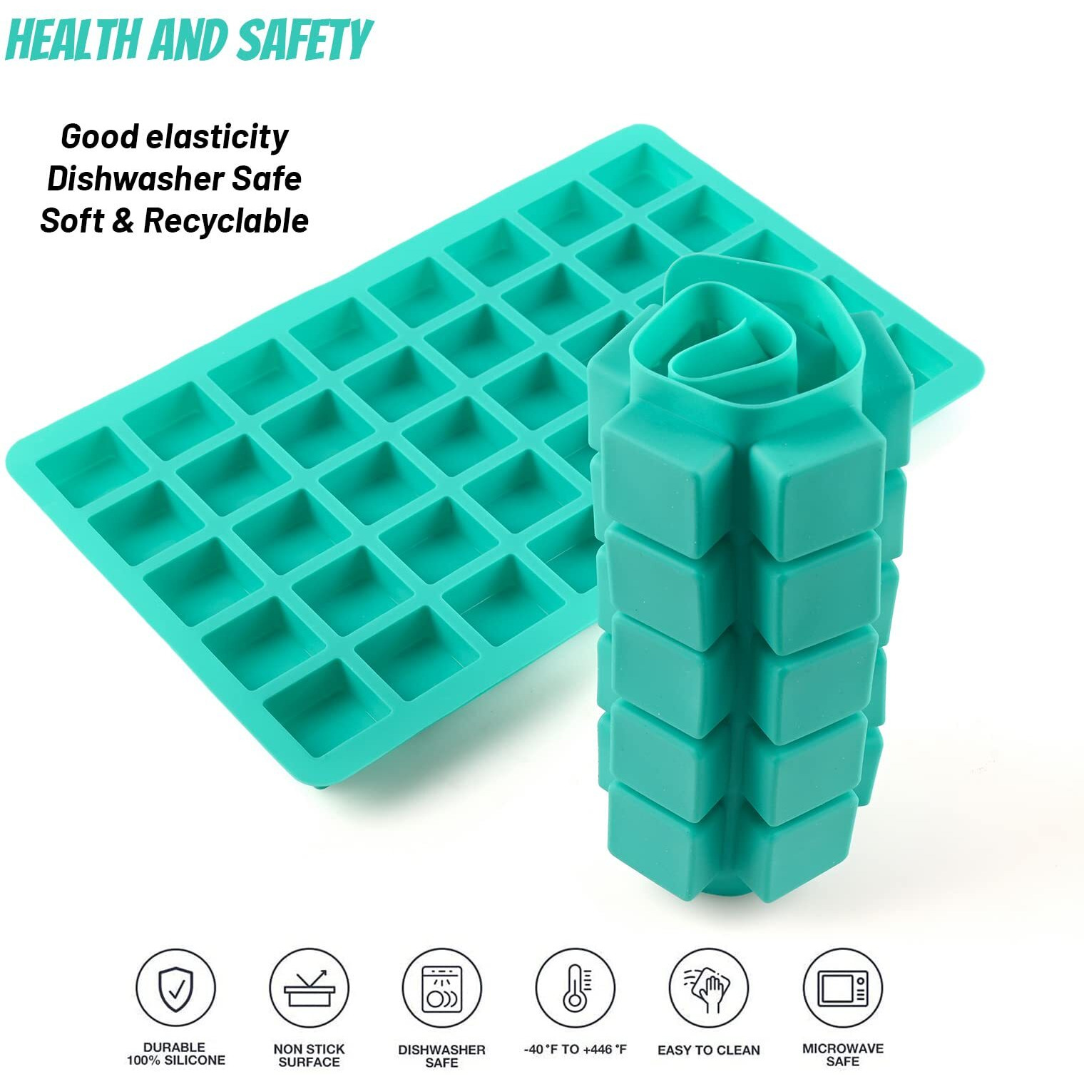 Sakolla 2 Pack Caramel Candy Molds Silicone 40 Cavities Square Silicone Chocolate Molds Mini Cubes Mold For Hard Candy  Ice Cubes  Gummy  Jelly  Truffles