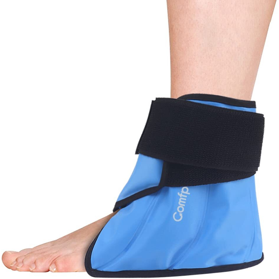 Comfpack Heel Ice Pack For Plantar Fasciitis  Reusable Hot Cold Therapy Foot Ankle Ice Pack Wrap For Achilles Tendonitis  Plantar Fasciitis  Sprain  Swelling  Heel Pain  Sports Injuries